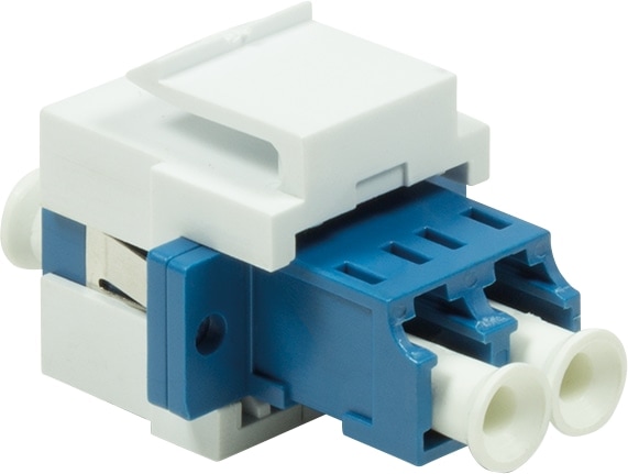 LOGILINK LC-Duplex Kupplung NK0030 blau/weiß, Einbau in Keystone Panels