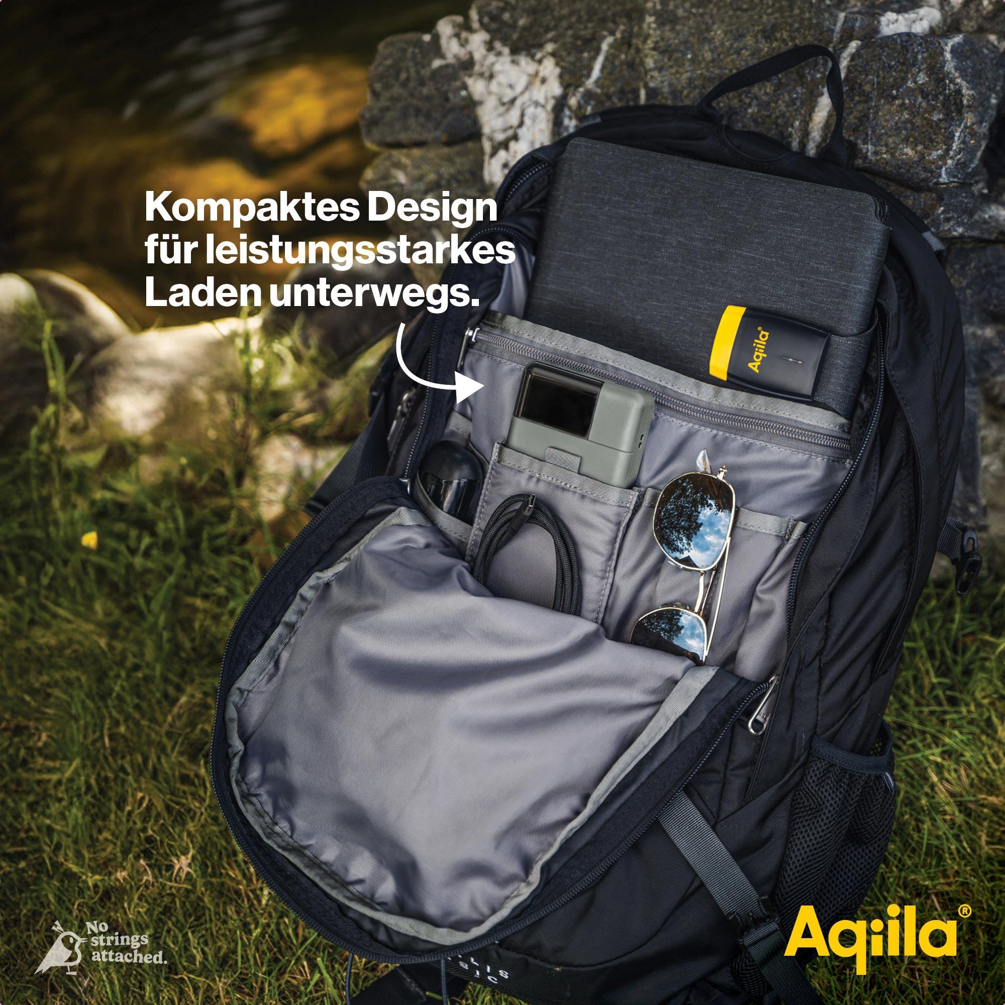 AQIILA Powerbank Powerbird B20+, 65 W, 20.000mAh, 1x USB-A, 2x USB-C, moosgrün AQIILA Powerbank Powerbird B20+, 65 W, 20.000mAh, 1x USB-A, 2x USB-C, moosgrün