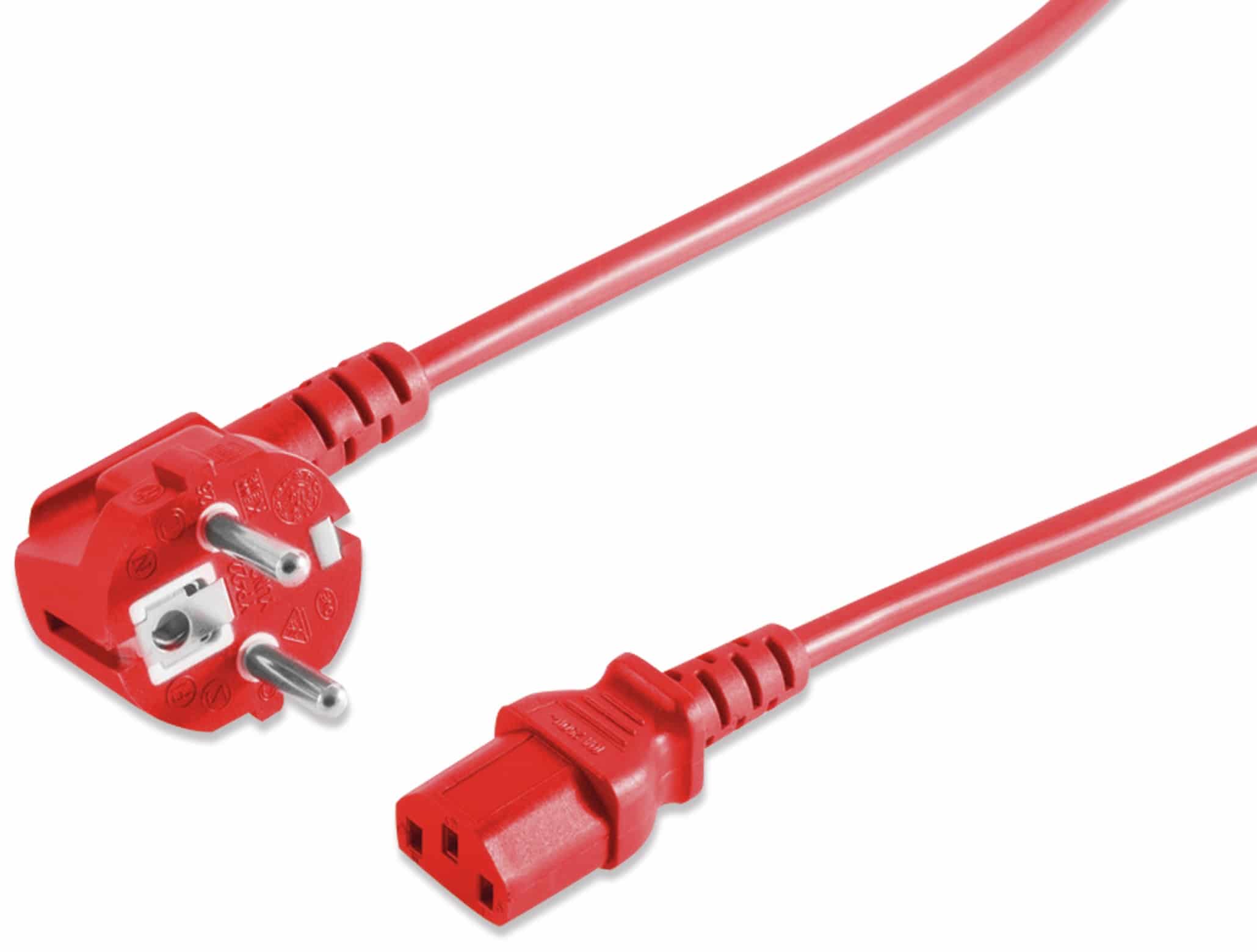 S-IMPULS Kaltgerätekabel, rot, 1,8 m S-IMPULS Kaltgerätekabel, rot, 1,8 m