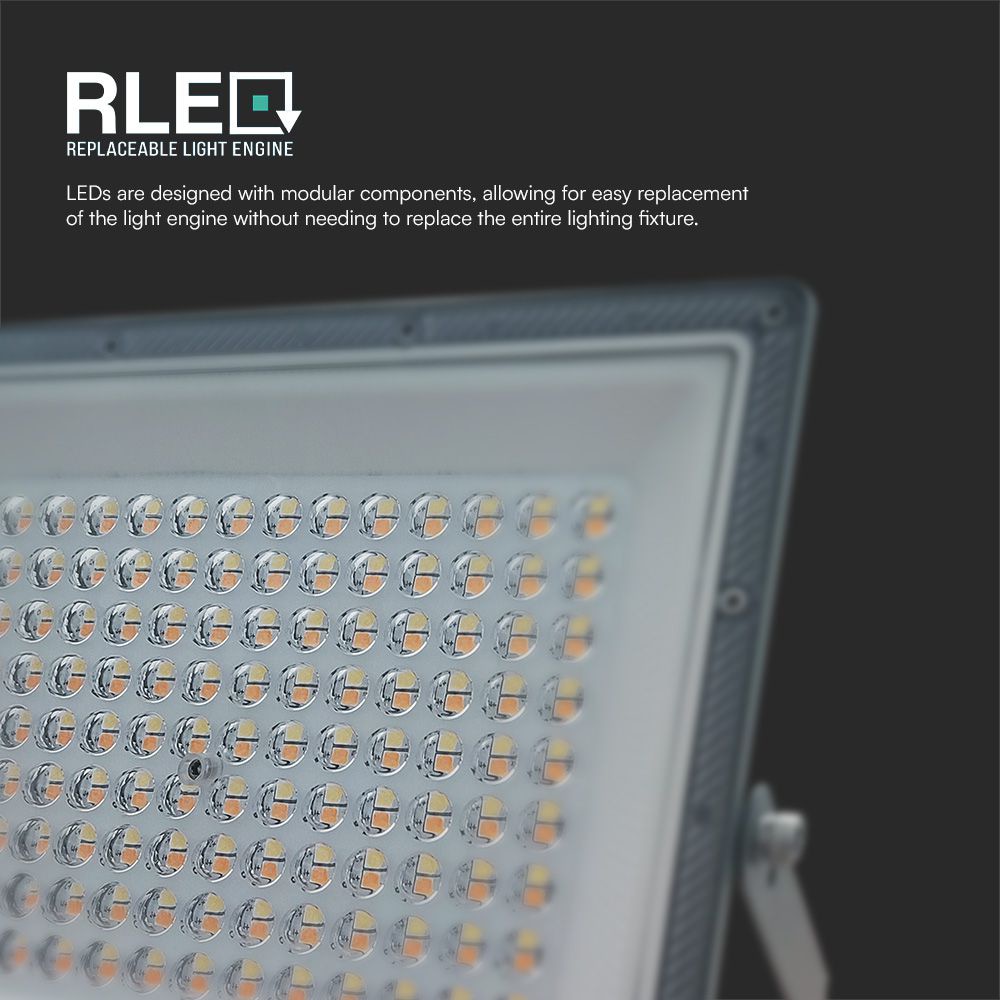 V-TAC LED-Fluter, VT-44050, EEK: F, 100 W, 8150 lm, CCT, IP65, grau