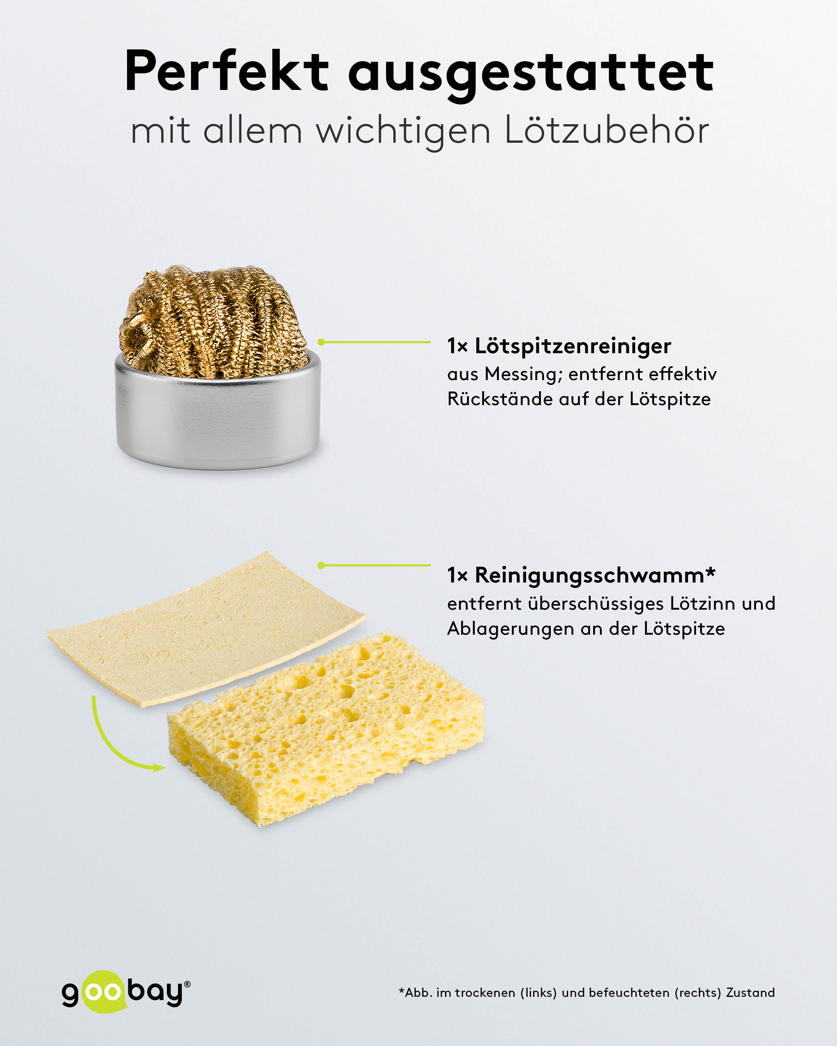 GOOBAY Löthilfe, 76561, mit Schwanenhals-Armen und Lötkolbenständer