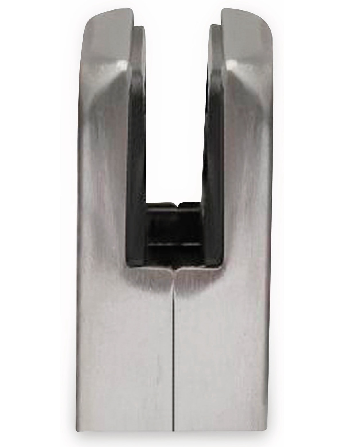 Glashalter, Edelstahl, 45x45 mm, 8 mm, flach