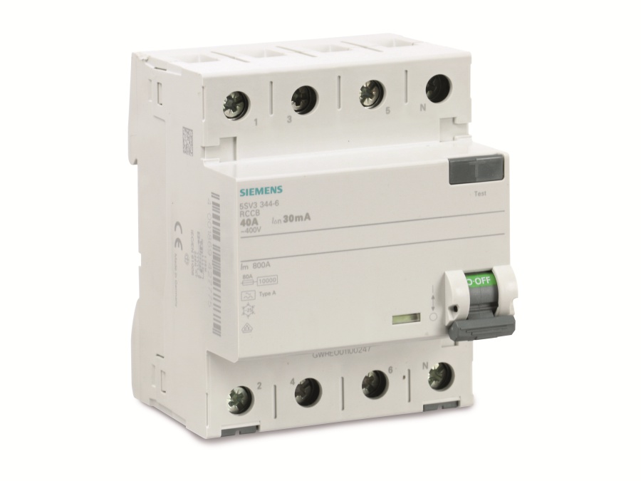 SIEMENS Fehlerstrom-Schutzschalter 5SV3344-6 SIEMENS Fehlerstrom-Schutzschalter 5SV3344-6