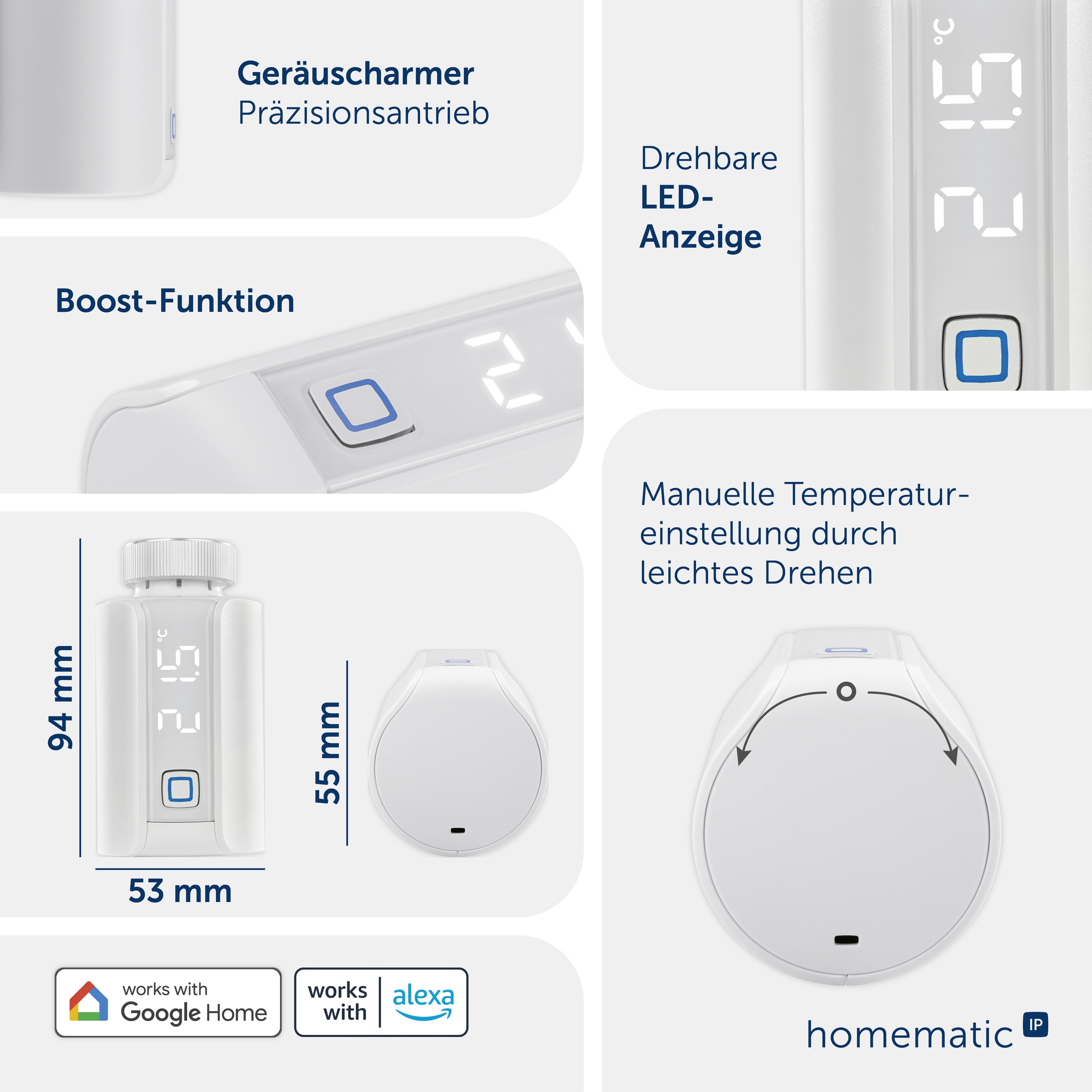 HOMEMATIC IP 155105A0, Heizkörperthermostat EVO