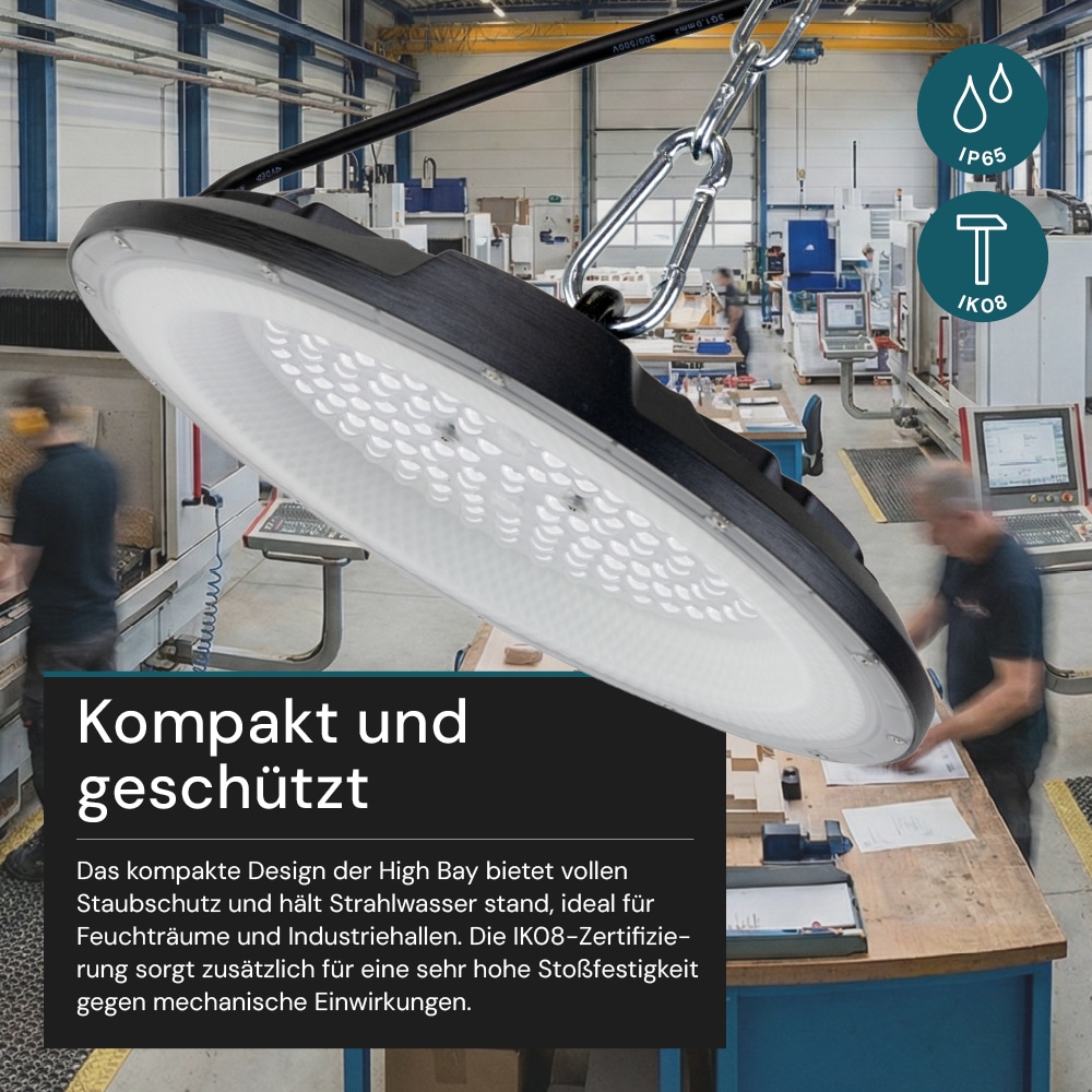 LUXULA LED-Highbay-Leuchte, UFO, EEK: F, 150 W, 15000 Lm, 5000 K LUXULA LED-Highbay-Leuchte, UFO, EEK: F, 150 W, 15000 Lm, 5000 K
