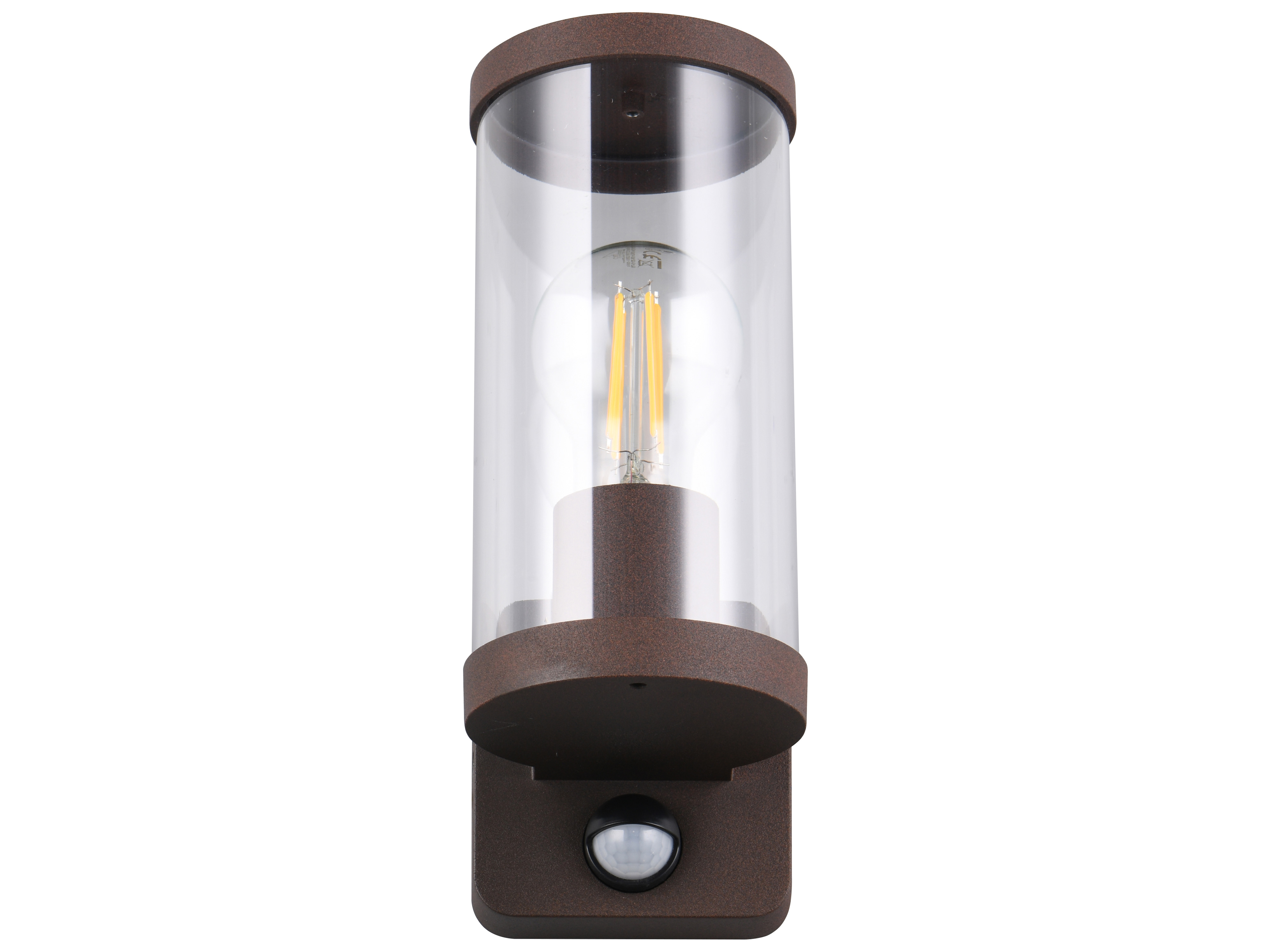 REALITY Wandleuchte BONITO R21599124, E27, ohne LM, Bewegungssensor, IP44, braun REALITY Wandleuchte BONITO R21599, E27, 28W, ohne Leuchtmittel, Bewegungssensor, IP44, braun