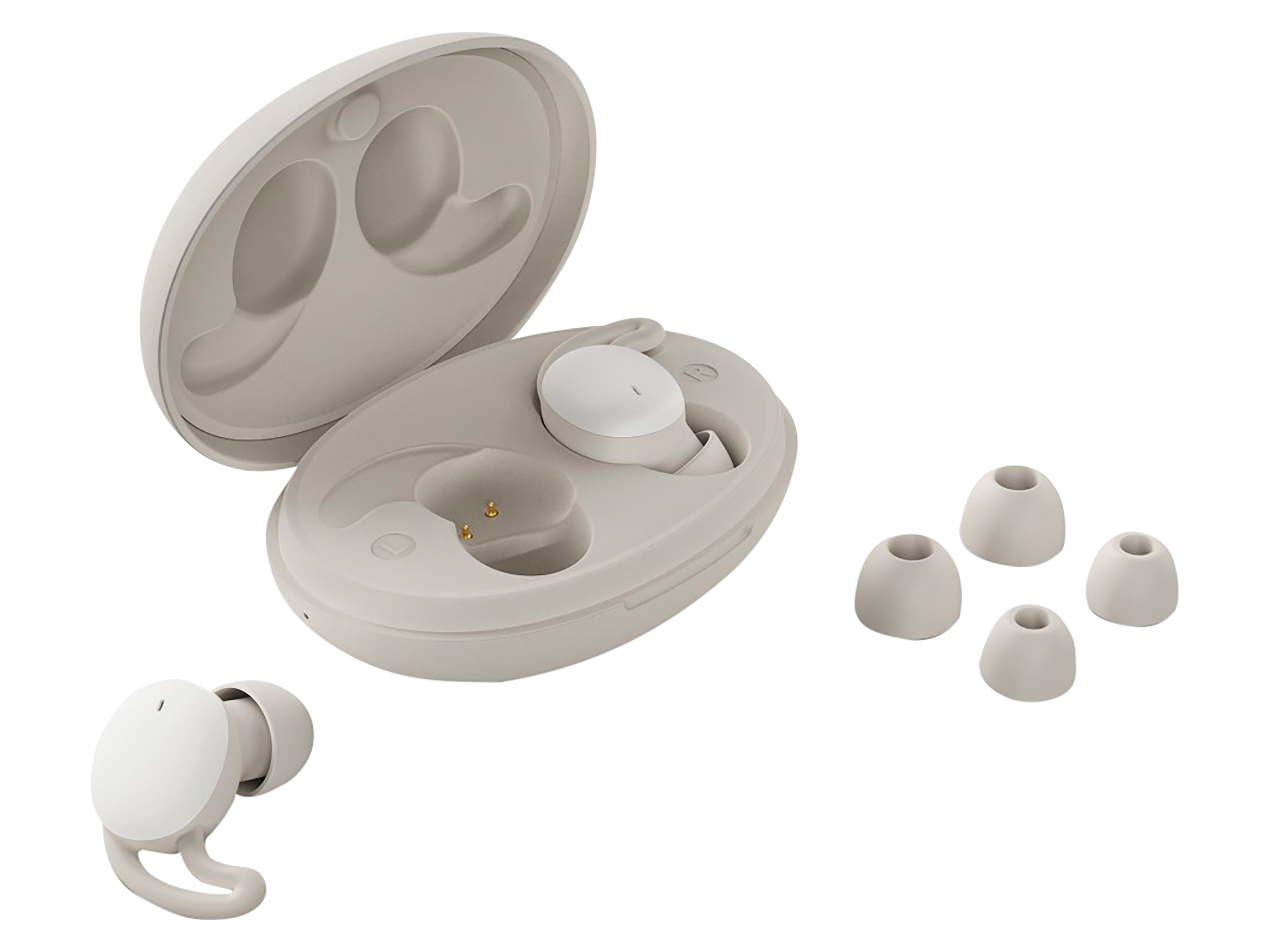 HAMA Kabellose Kopfhörer, Spirit Calm TWS, In-Ear, Schlafkopfhörer, Weiß/Grau