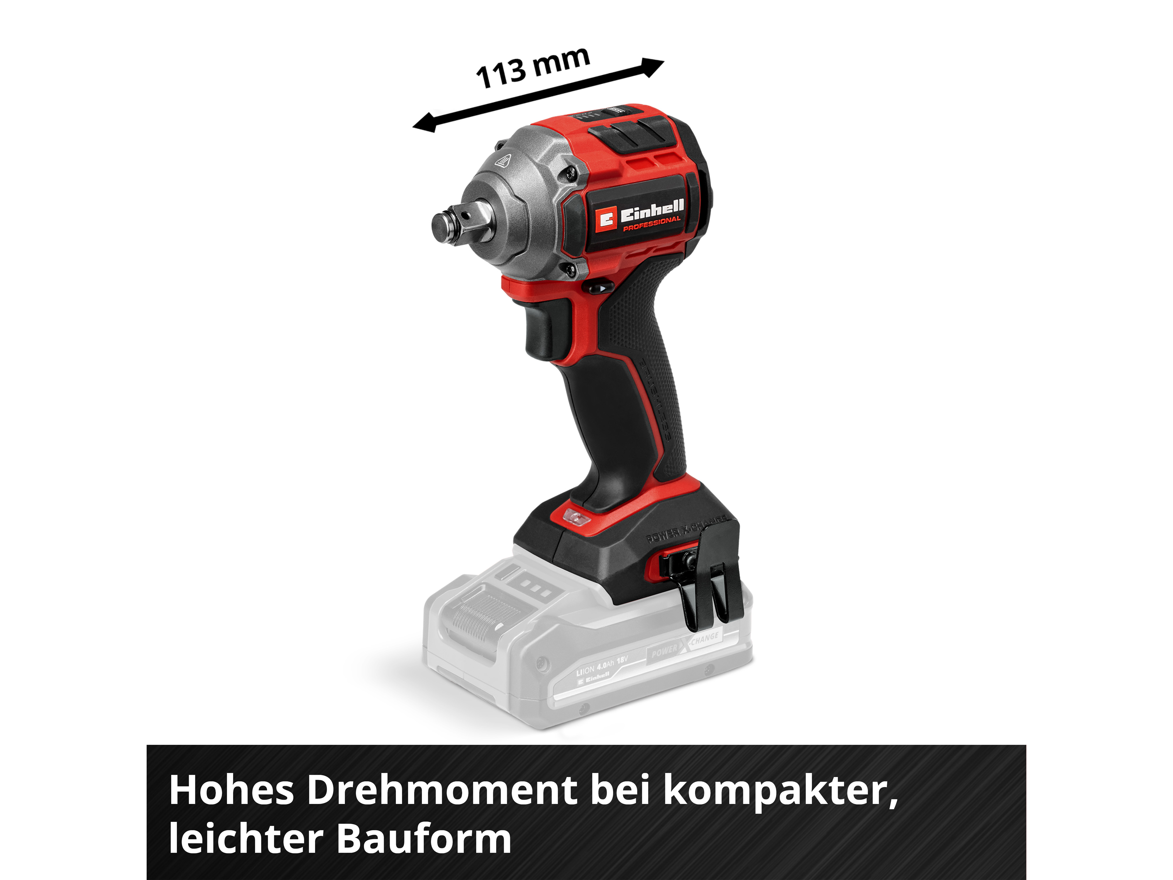 EINHELL PROFESSIONAL Akku-Schlagschrauber TP-CW 18/260-C Li BL, 4510090, Solo