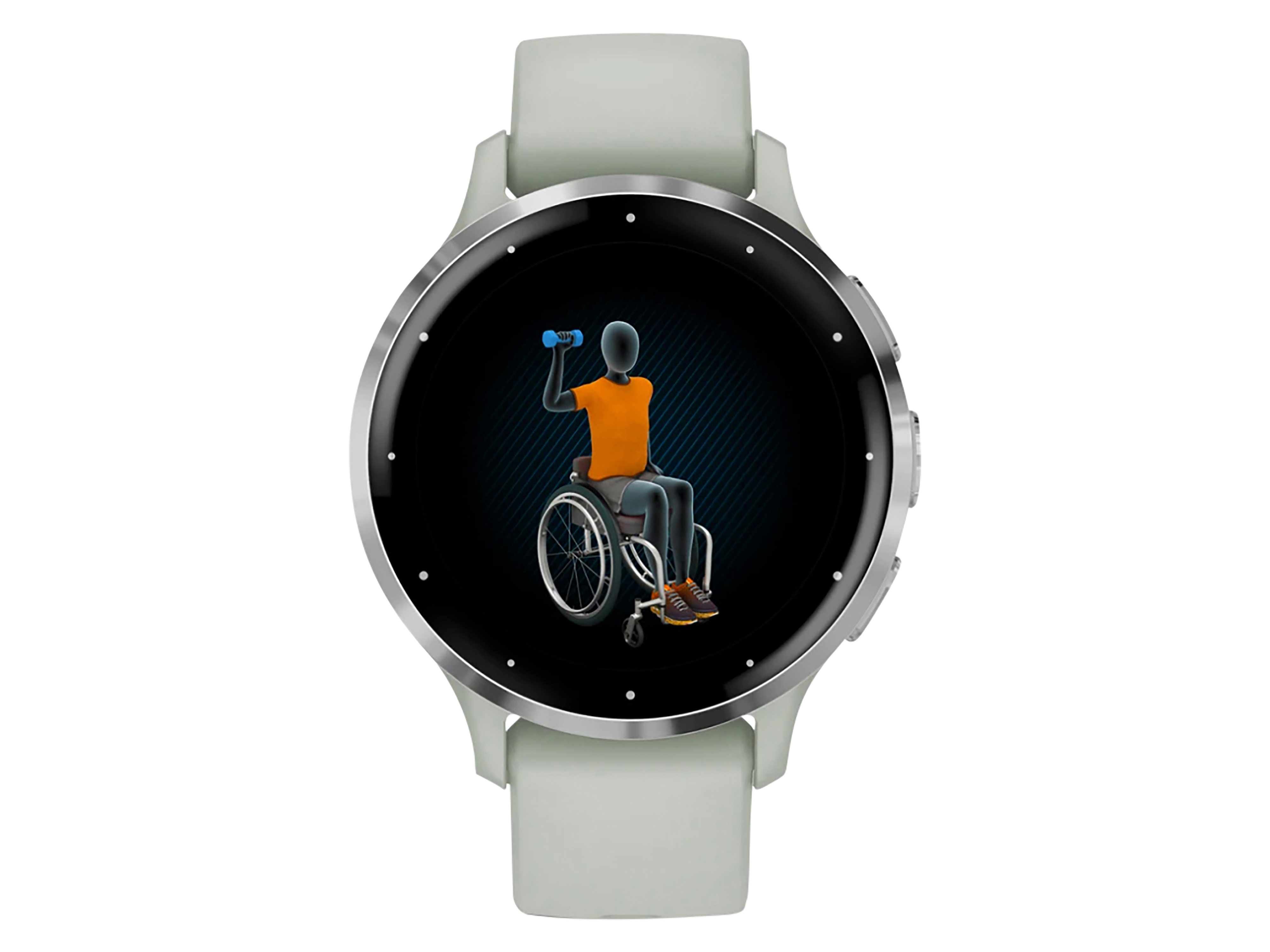 GARMIN Smartwatch Venu 3S salbeigrau/silber Silikon GARMIN Smartwatch Venu 3S salbeigrau/silber Silikon