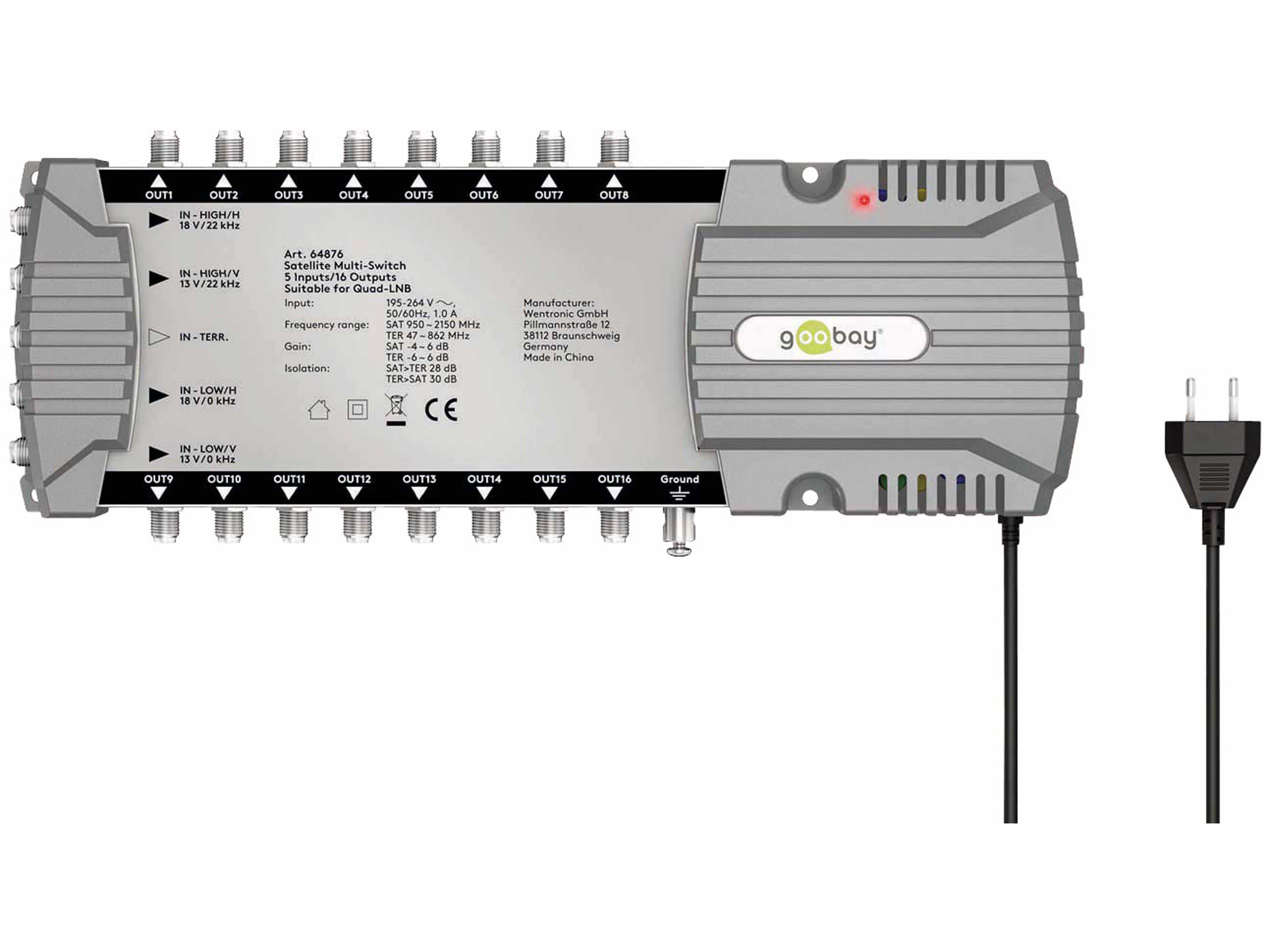 GOOBAY SAT-Multischalter 64876, 5/16