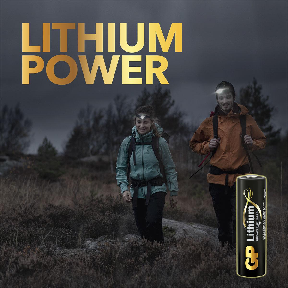 GP Lithium AA Batterie, 1,5 V, 4 Stück GP Mignon-Batterie EXCELLENT Lithium, 4 Stück