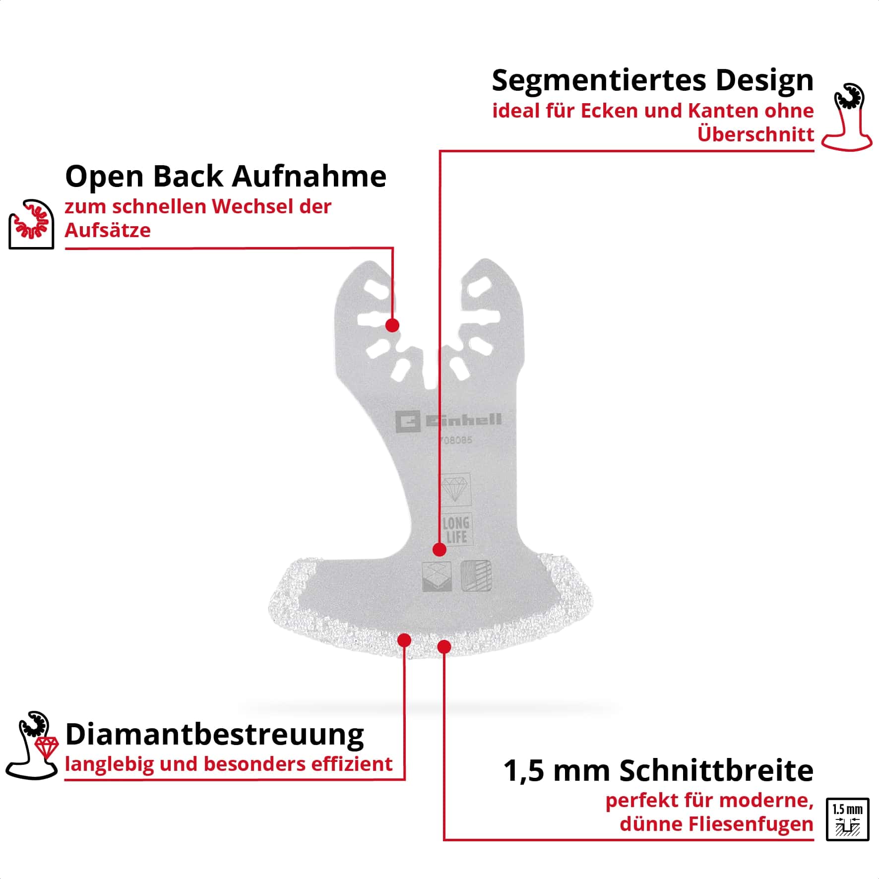 EINHELL Segmentmesser, 504980, 57 mm