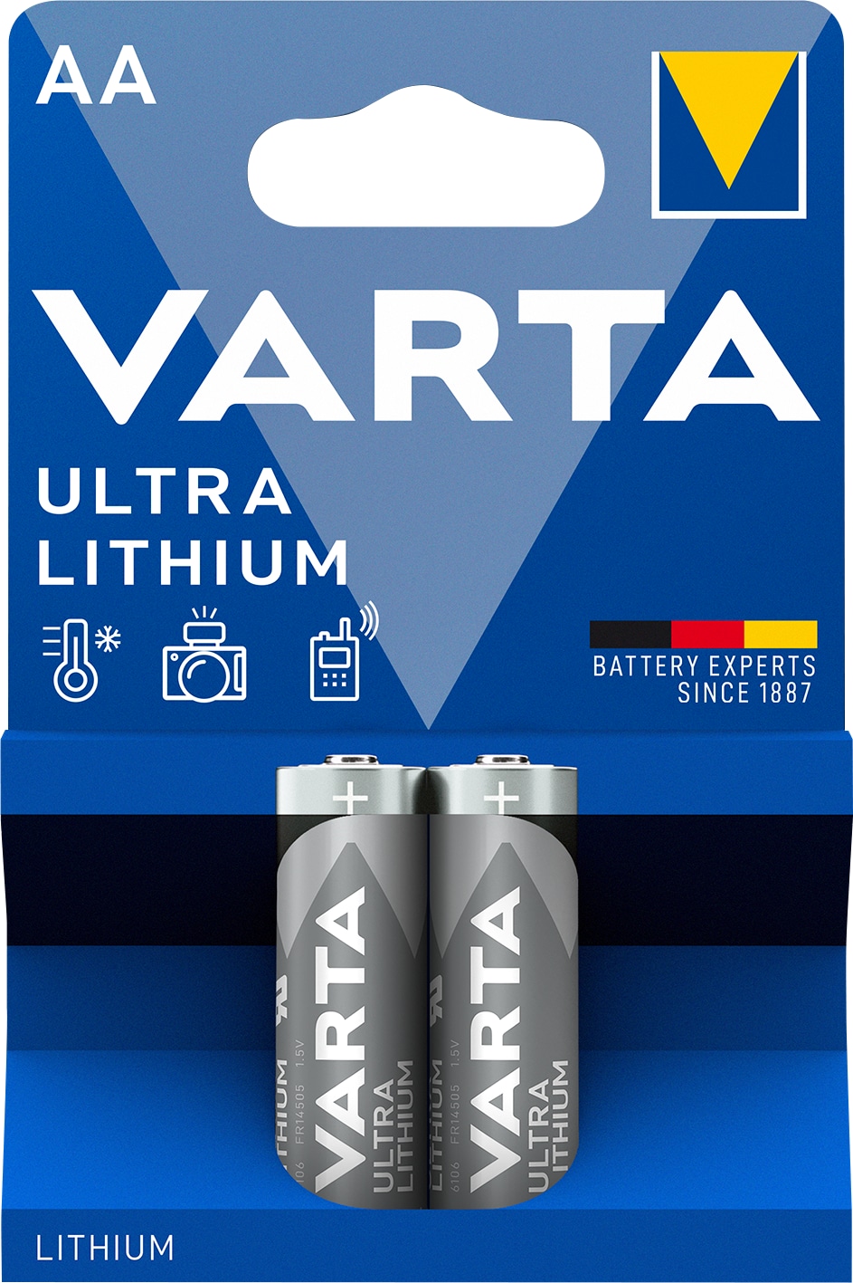 VARTA Mignon-Lithiumbatterie ULTRA, 2 Stück