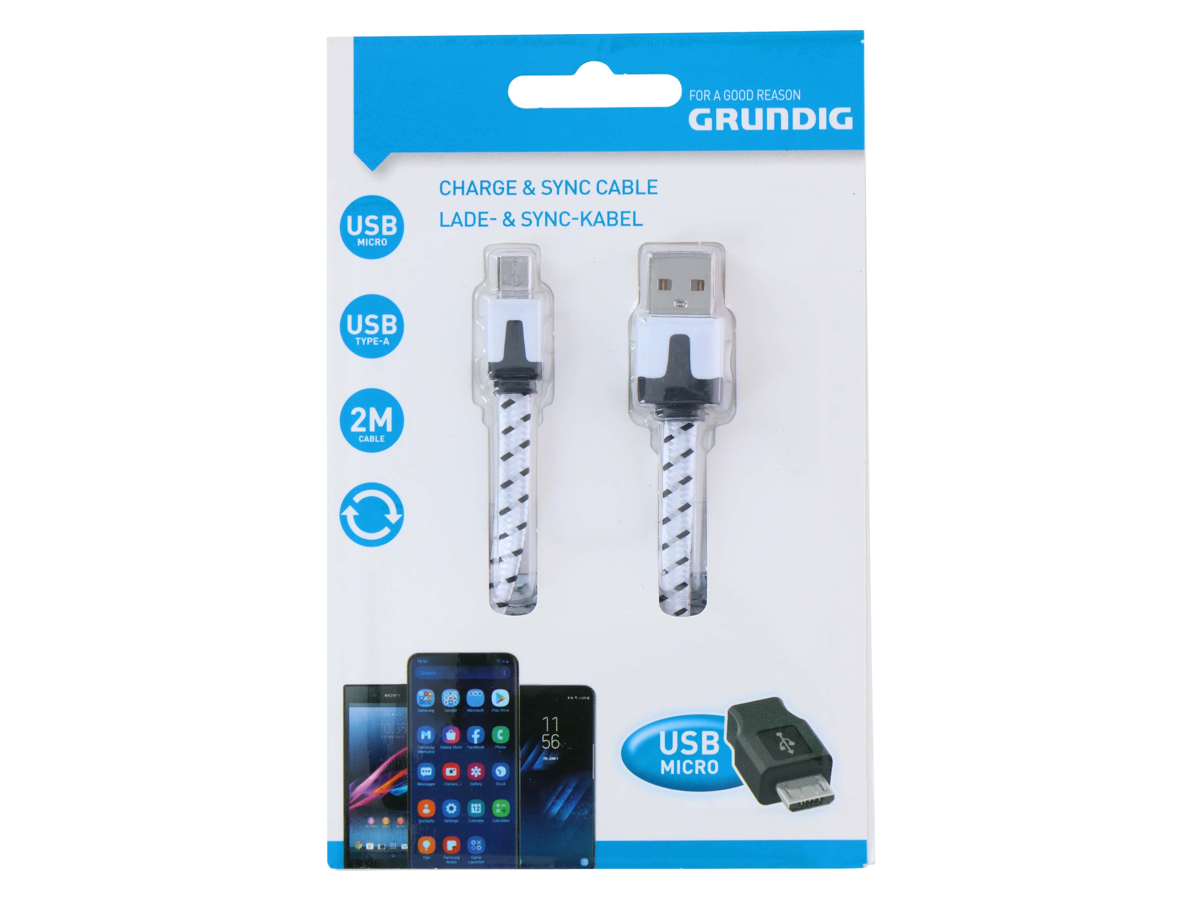 GRUNDIG USB-Ladekabel, 2 m GRUNDIG USB-Ladekabel, 2 m