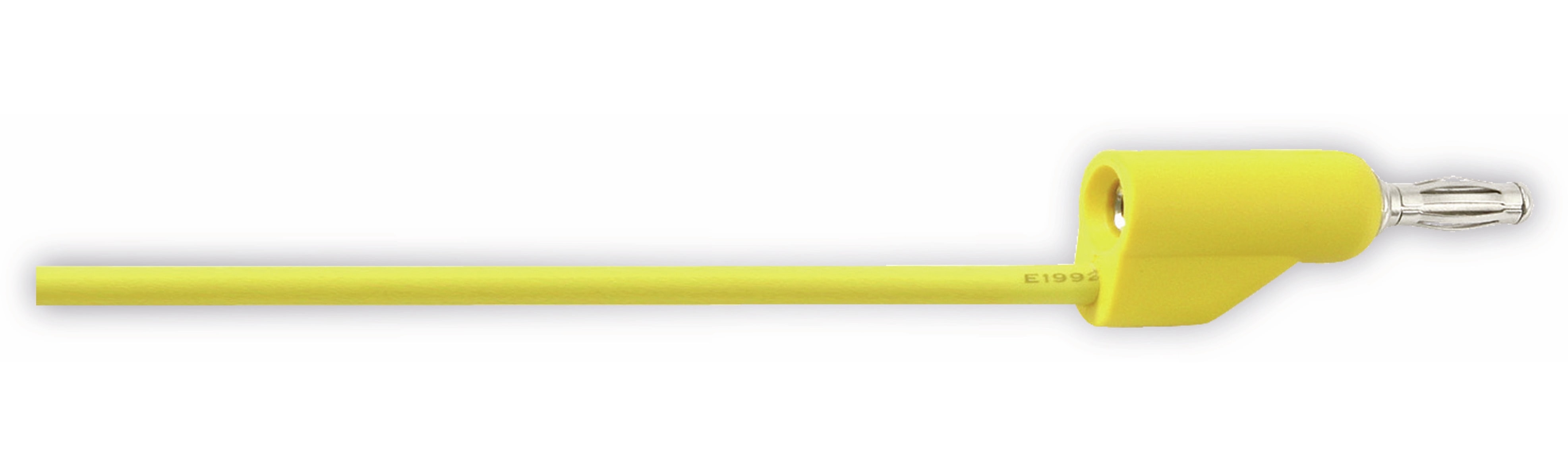 Messleitung mit Büschelsteckern, 0,5 m, gelb
