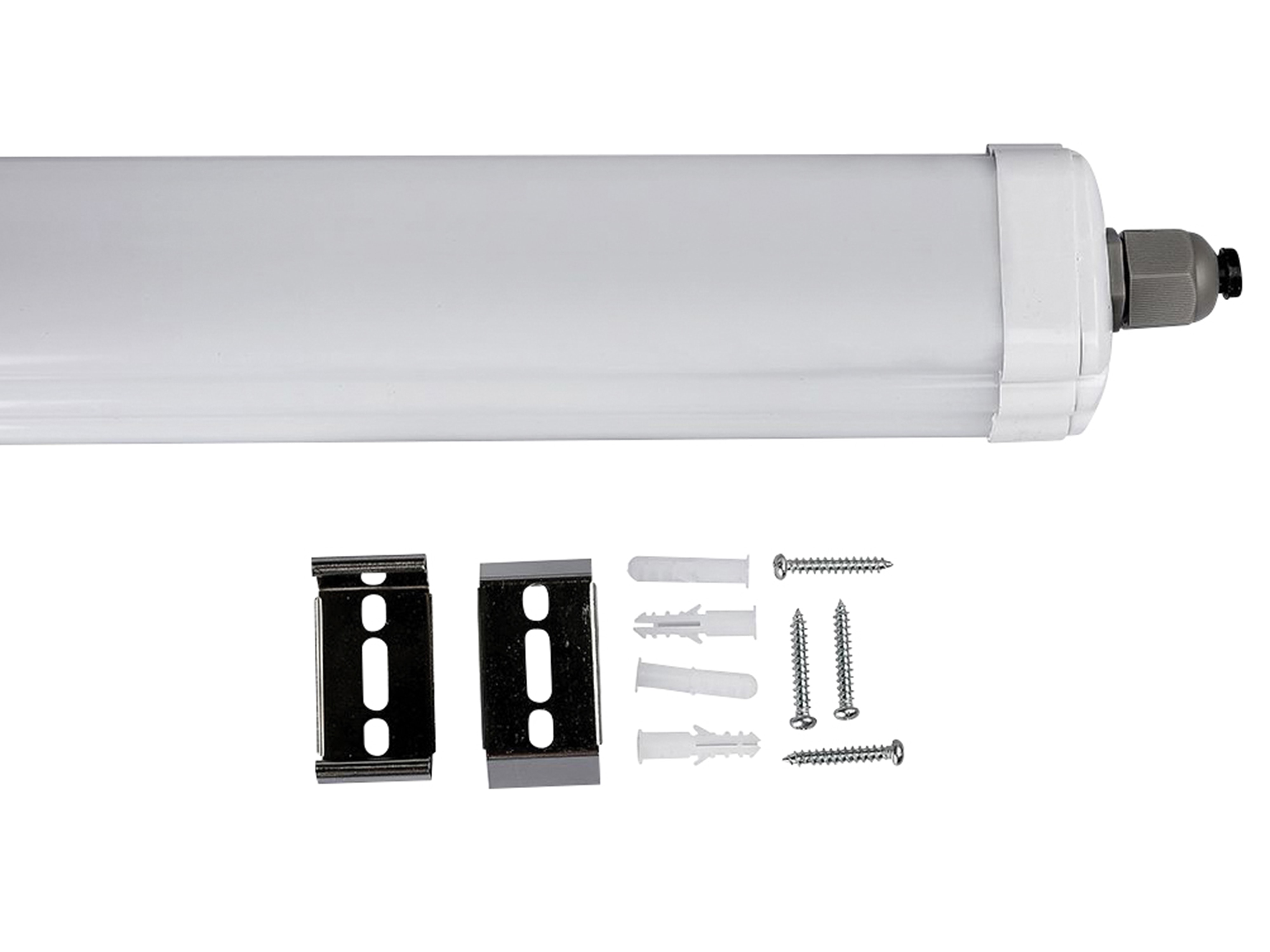 V-TAC LED-Feuchtraum-Wannenleuchte VT-1574-N, EEK: E, 48 W, 5760 lm, 6500 K, 1500 mm, 12 Stück