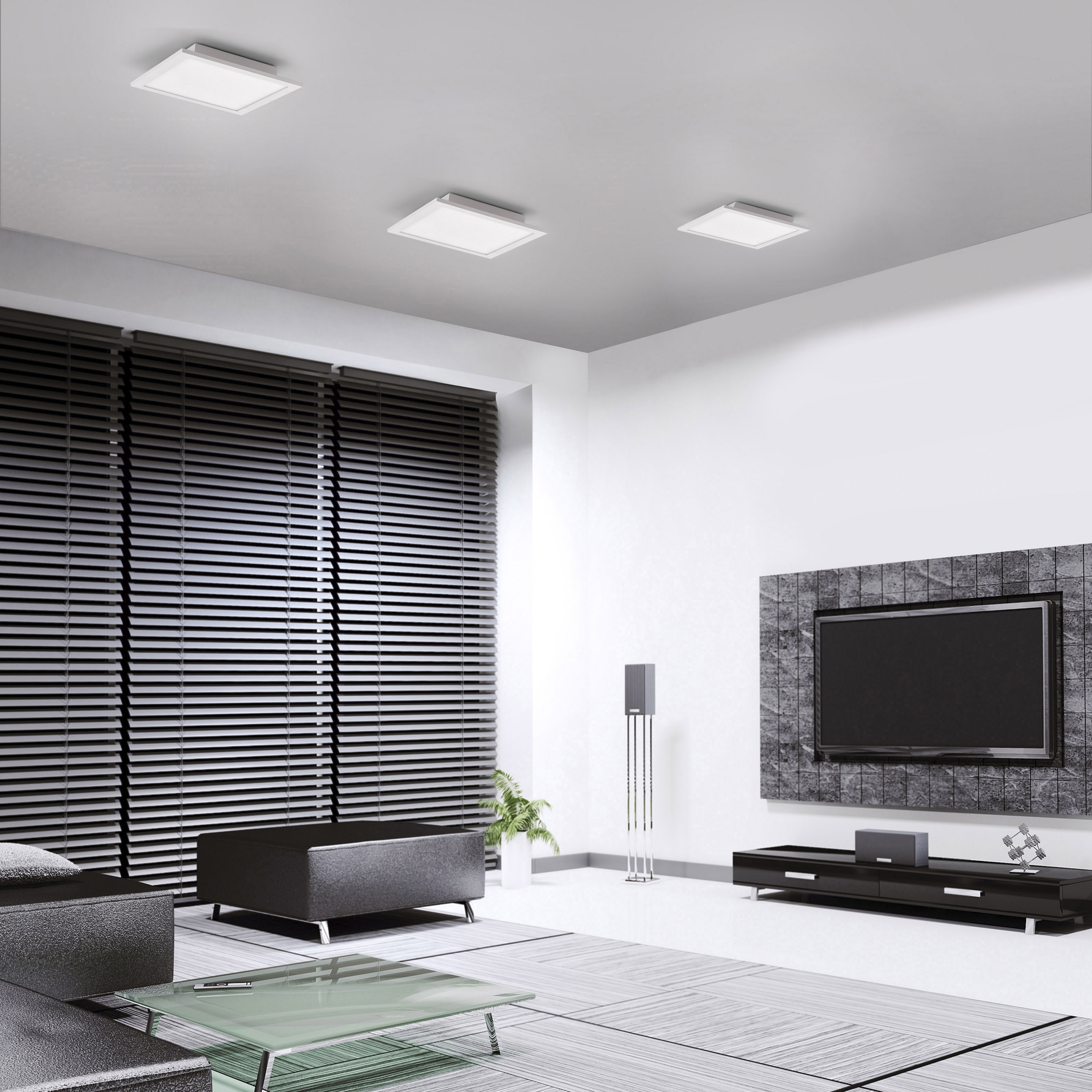 JUST LIGHT LED-Deckenleuchte 14680-16 weiss, 15 W, 2100 lm, CCT, RGB, Smart Home