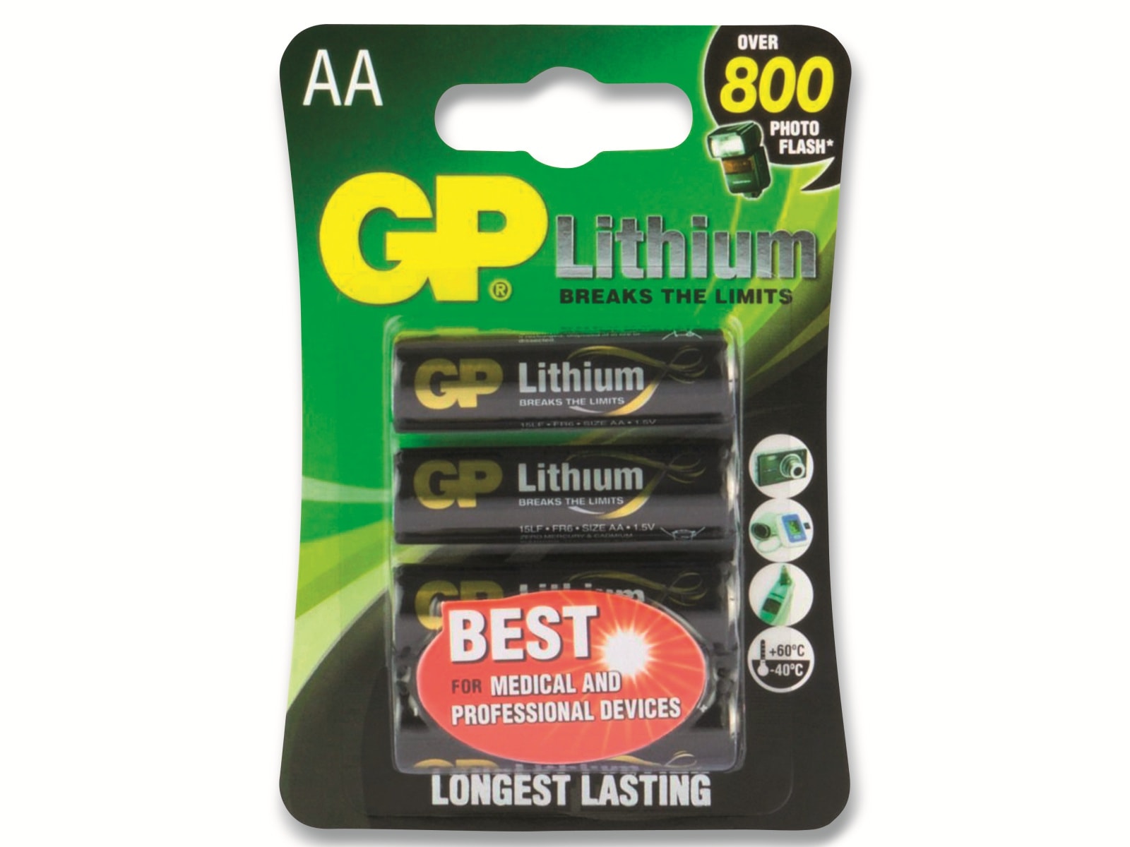 GP Mignon-Batterie EXCELLENT Lithium, 4 Stück