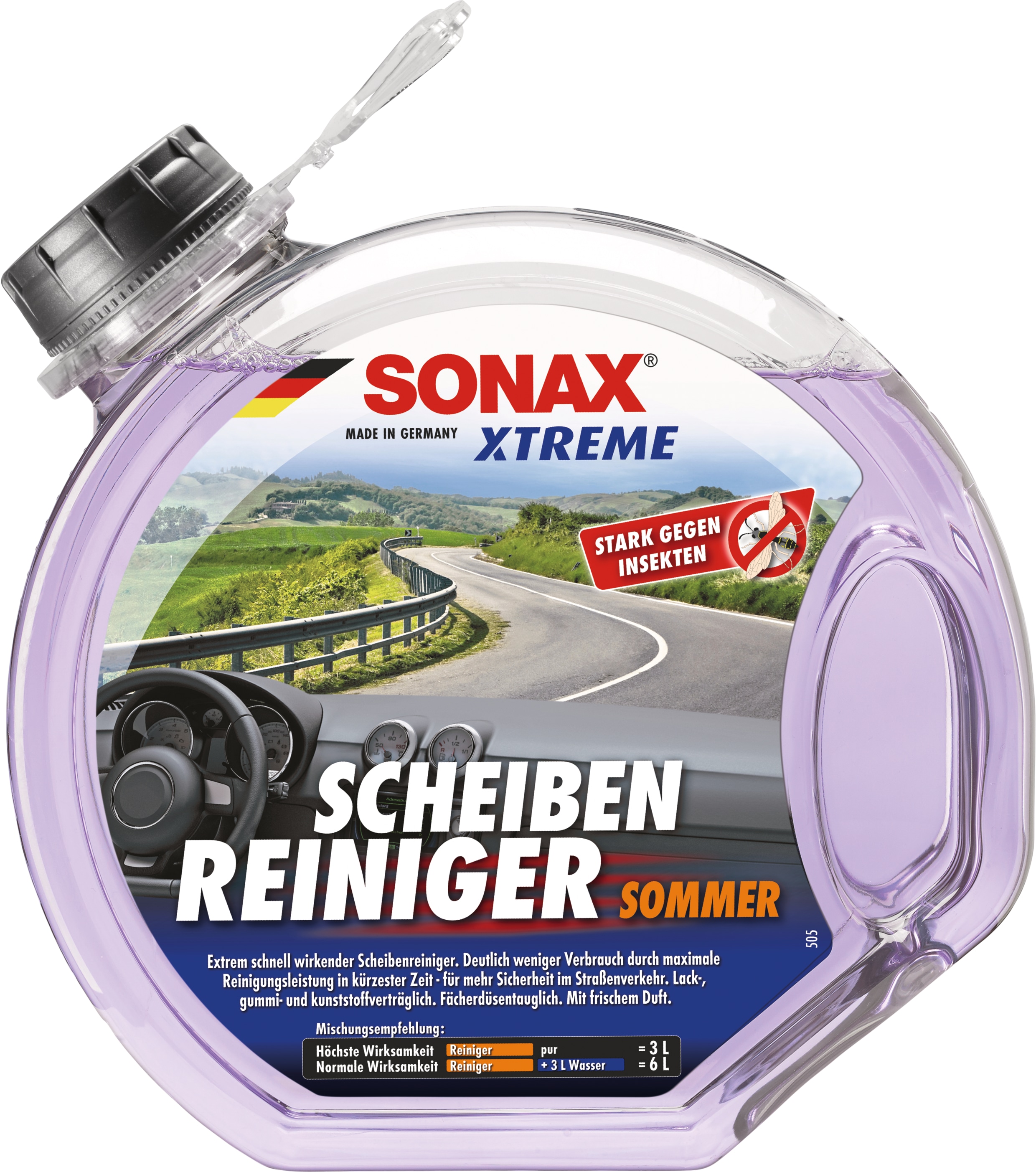 SONAX Scheibenreiniger XTREME Sommer gebrauchs­fertig, 02724000, 3l