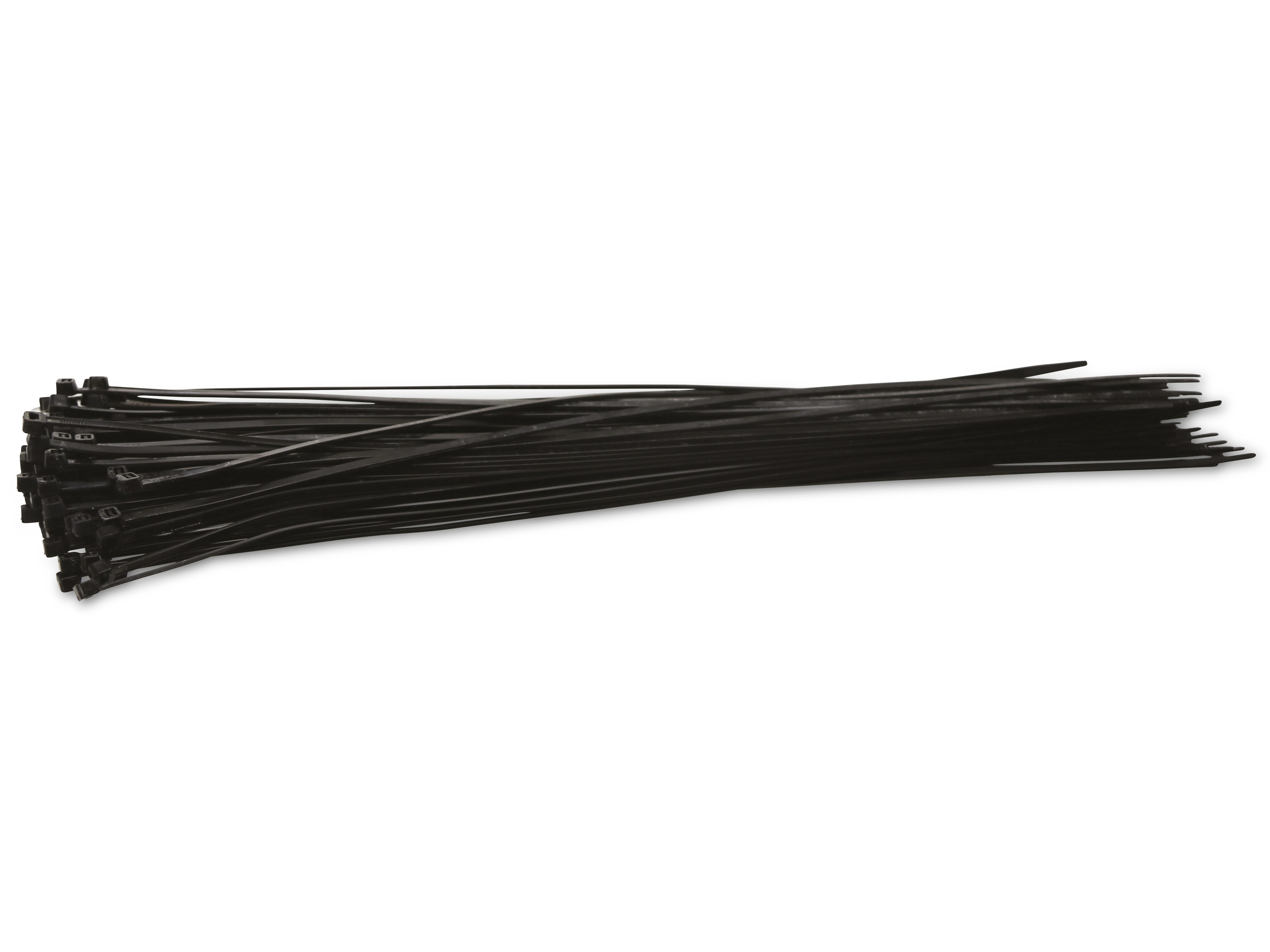 KSS Kabelbinder-Sortiment Polyamid 6.6, schwarz, 432x4,8, UV-beständig, 100 Stück