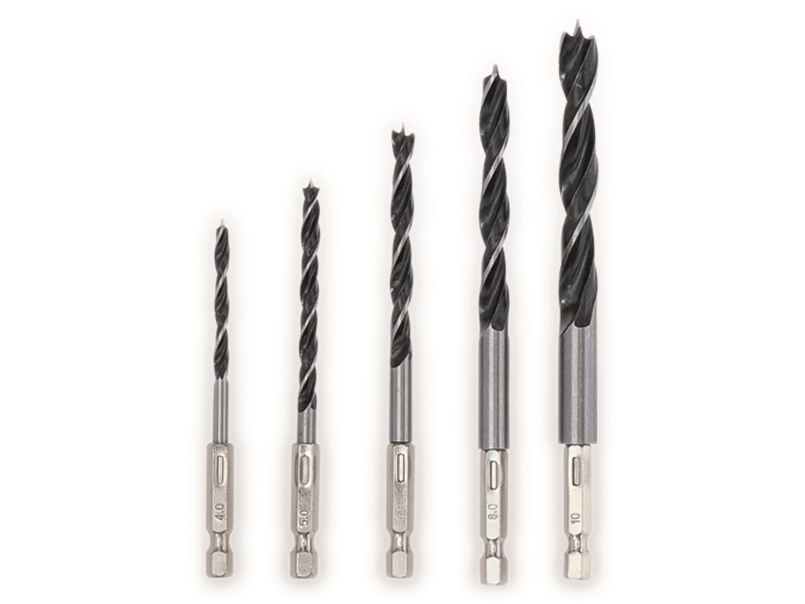 BGS TECHNIC Holzbohrer-Satz 50799, 4...10 mm, 5-teilig