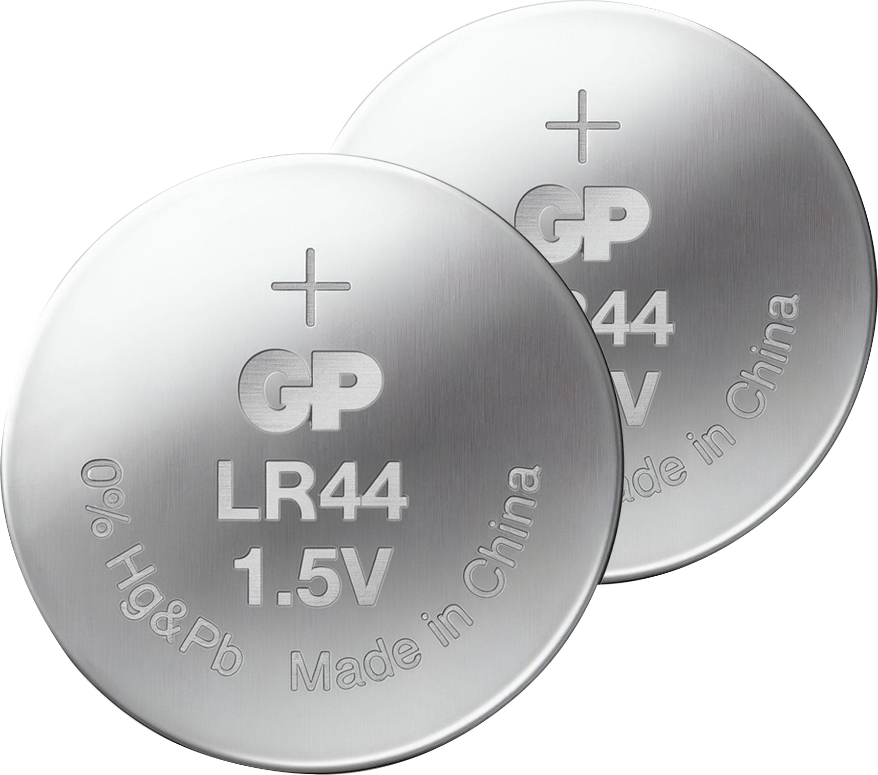 GP Knopfzelle LR44, Alkaline, 1,5 V-, 2 Stück