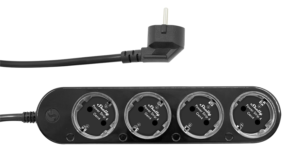 SHELLY Power Strip 4 Gen4, 4-fach Steckdosenleiste, schwarz, WiFi, Bluetooth, Zigbee, Matter, Apple HomeKit, Alexa, 4 Stück SHELLY Power Strip 4 Gen4, 4-fach Steckdosenleiste, schwarz, WiFi, Bluetooth, Zigbee, Matter, Apple HomeKit, Alexa, 4 Stück