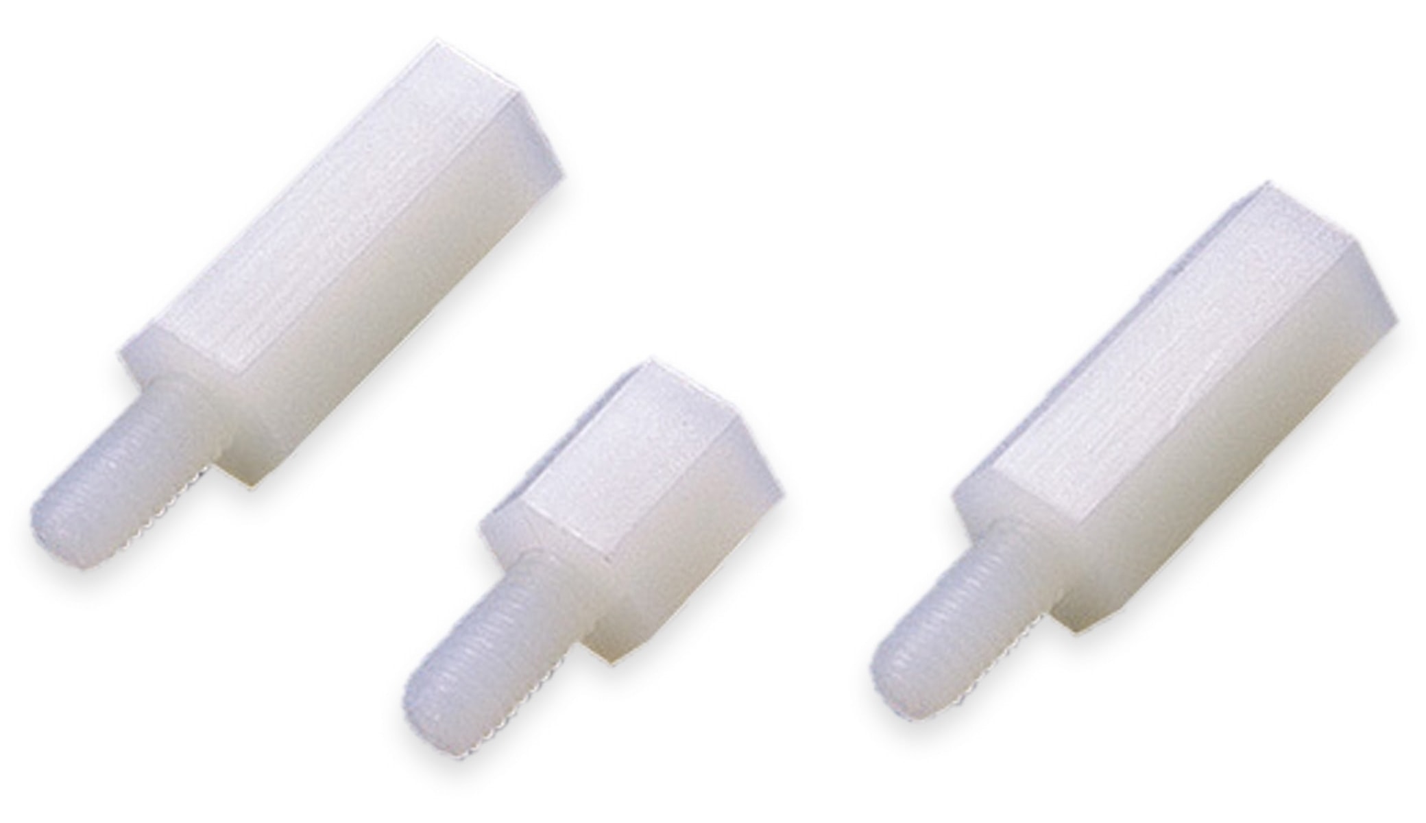 KSS Abstandsbolzen, naturfarben, Polyamid, 7,0 mm, 6 mm, M4x0,7, 30 mm