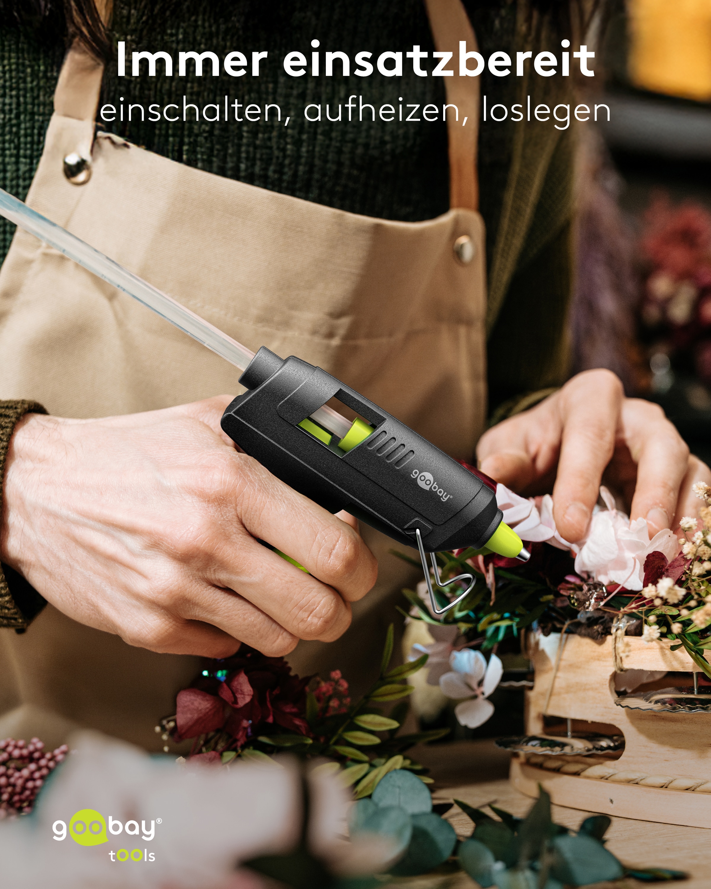 GOOBAY TOOLS Heißklebepistole Advanced, 77825, 20 W, inkl. 50 Klebesticks