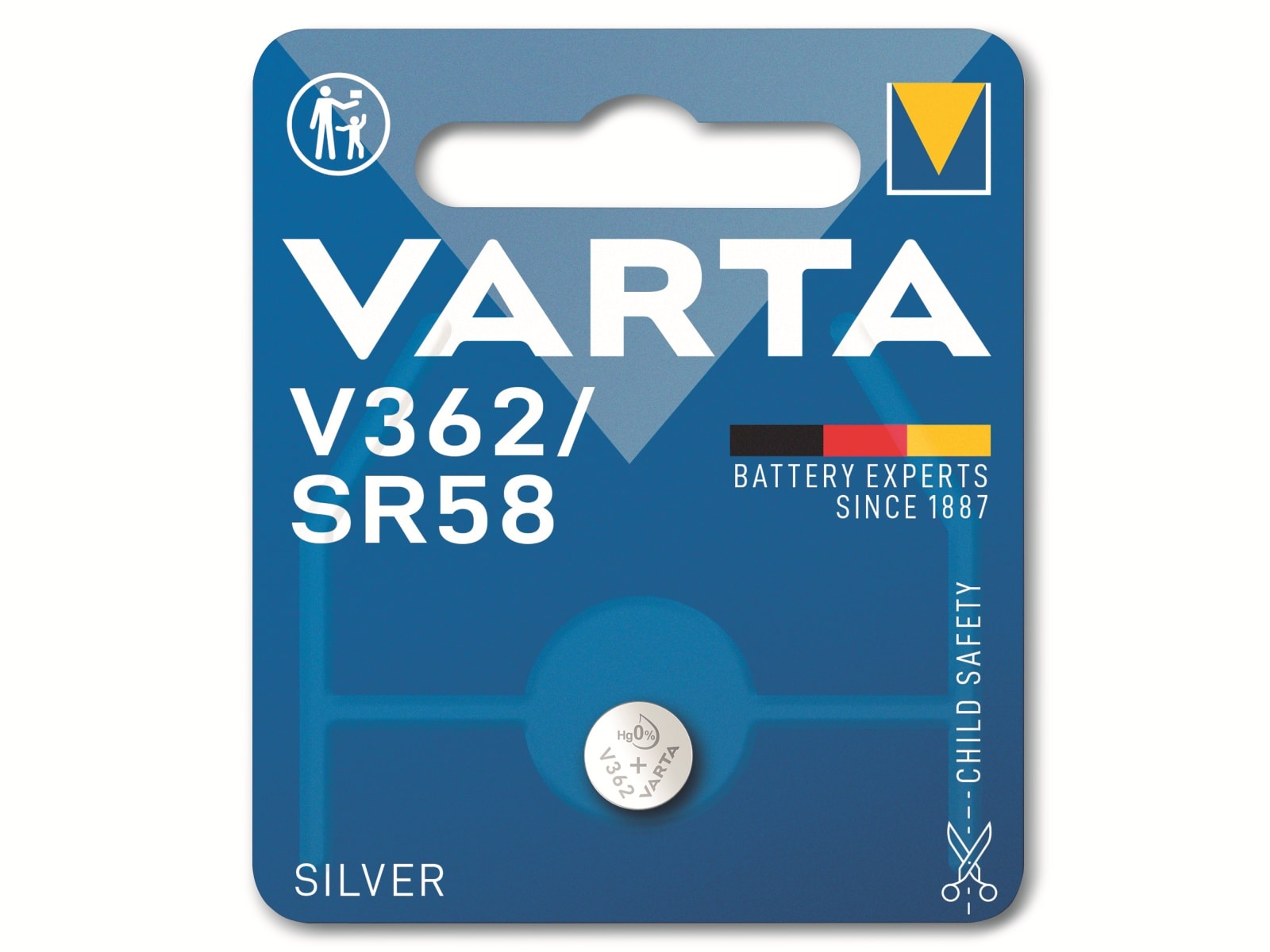 VARTA Knopfzelle Silver Oxide, 362 SR58,  1.55V, 1 Stück