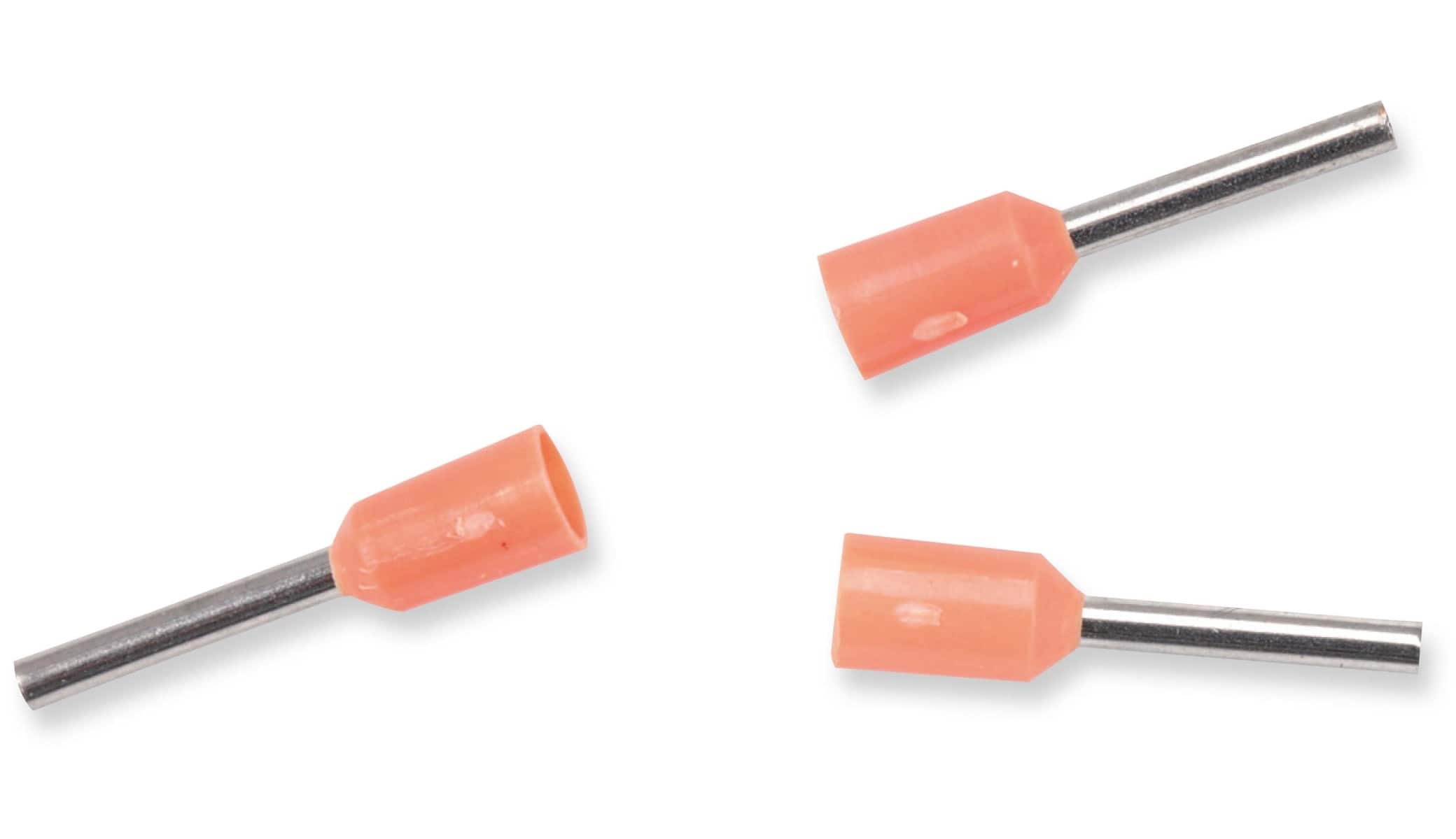 Aderendhülsen, 0,50 mm², 50 Stück, 8 mm, orange