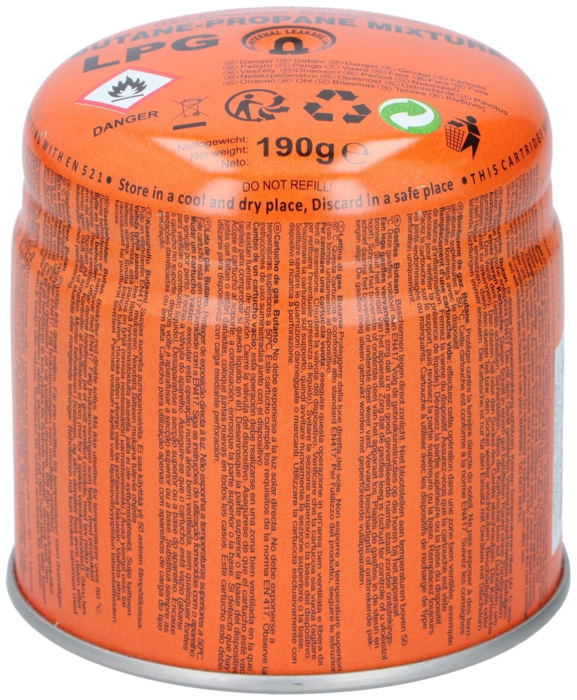 Gaskartusche, Butan/Propan, 190g Gaskartusche, Butan/Propan, 190g