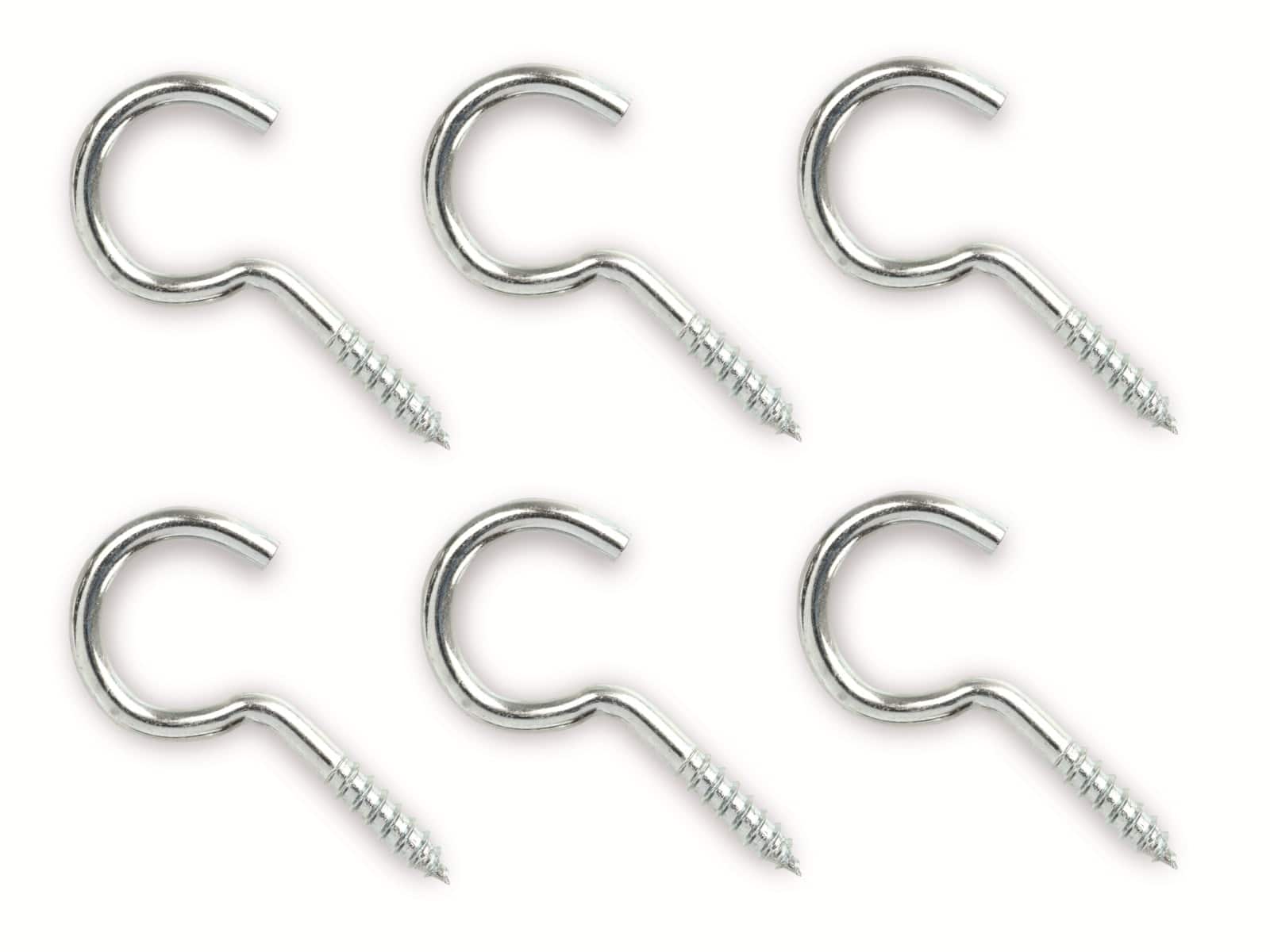 MASTERPROOF Schraubhaken, 80 mm, 6 Stück MASTERPROOF Schraubhaken, 80 mm, 6 Stück