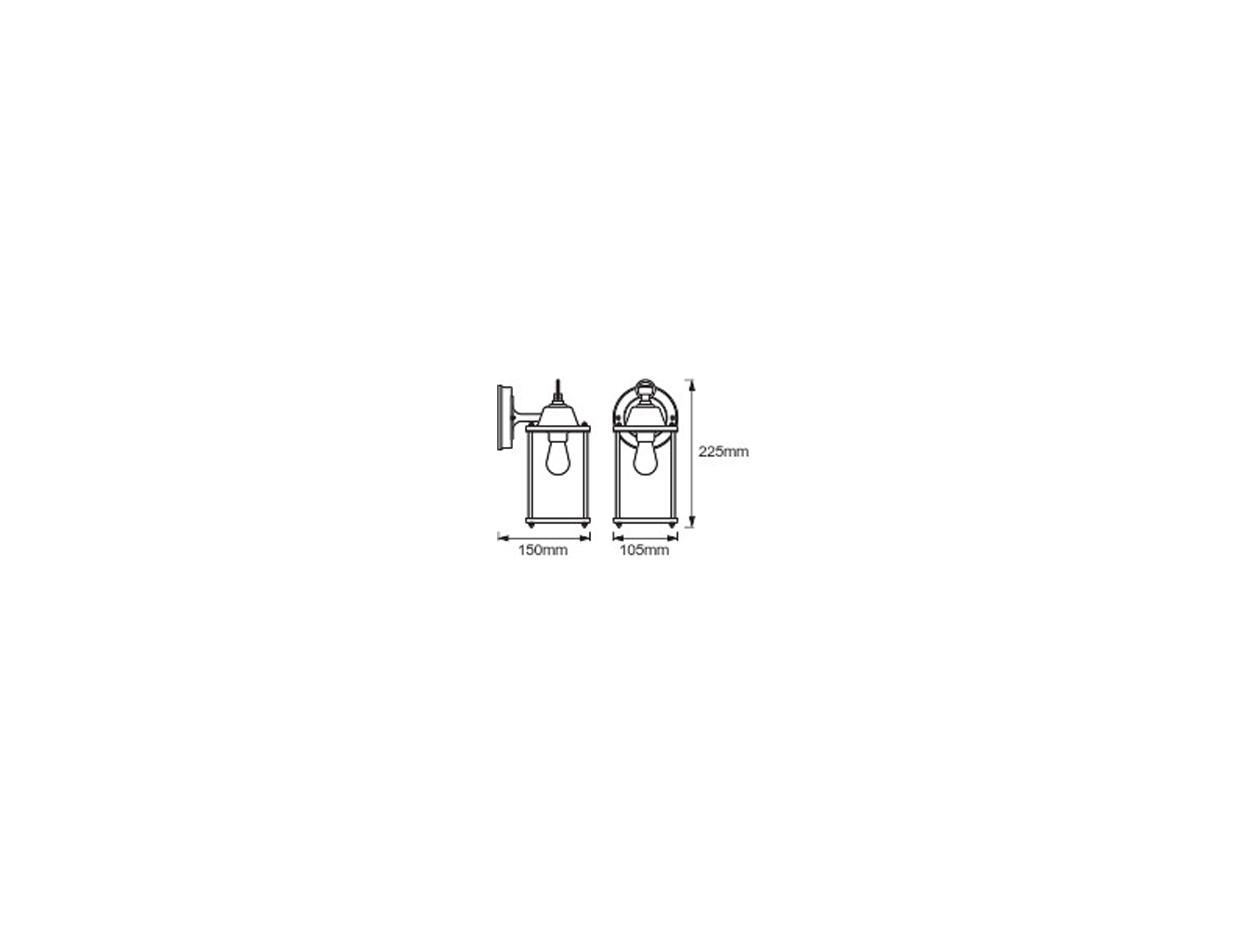 OSRAM LED-Außenwandleuchte, Endura Classic Lantern Cylinder, IP43, schwarz