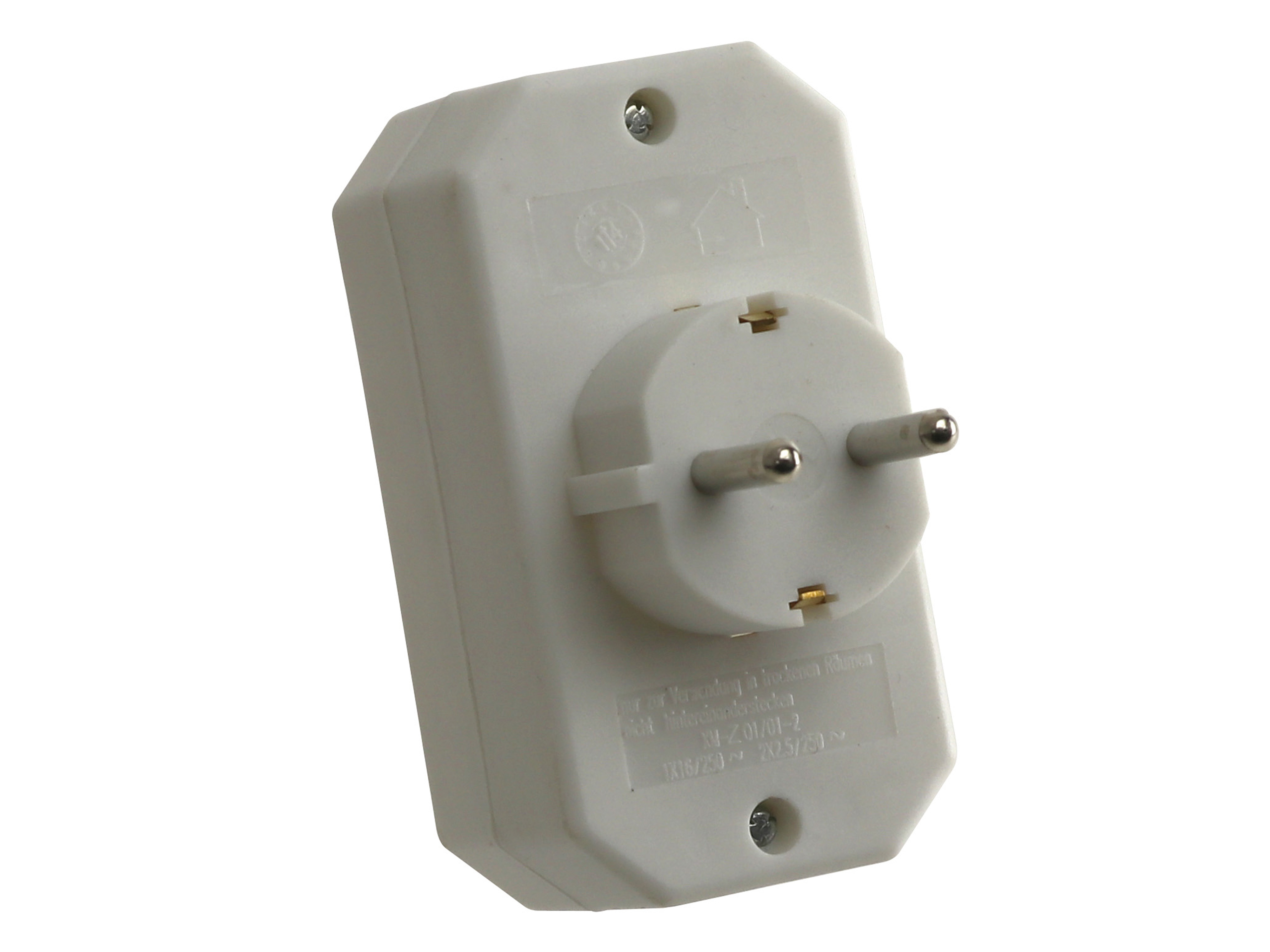 Euro- und Schutzkontakt-Adapterstecker 49111, weiß Euro- und Schutzkontakt-Adapterstecker 49111, weiß