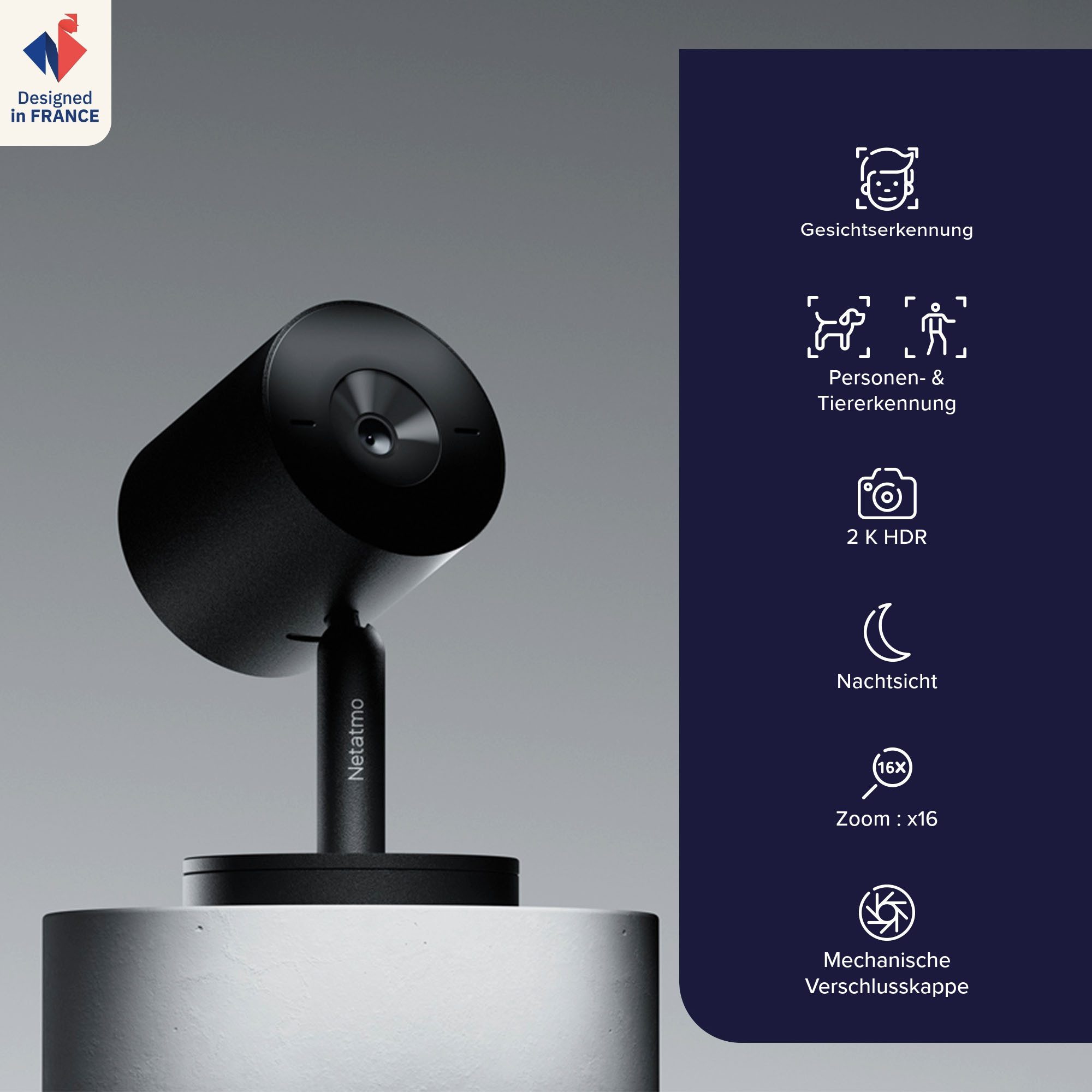 NETATMO Überwachungskamera NPC-B-EC, schwarz, innen