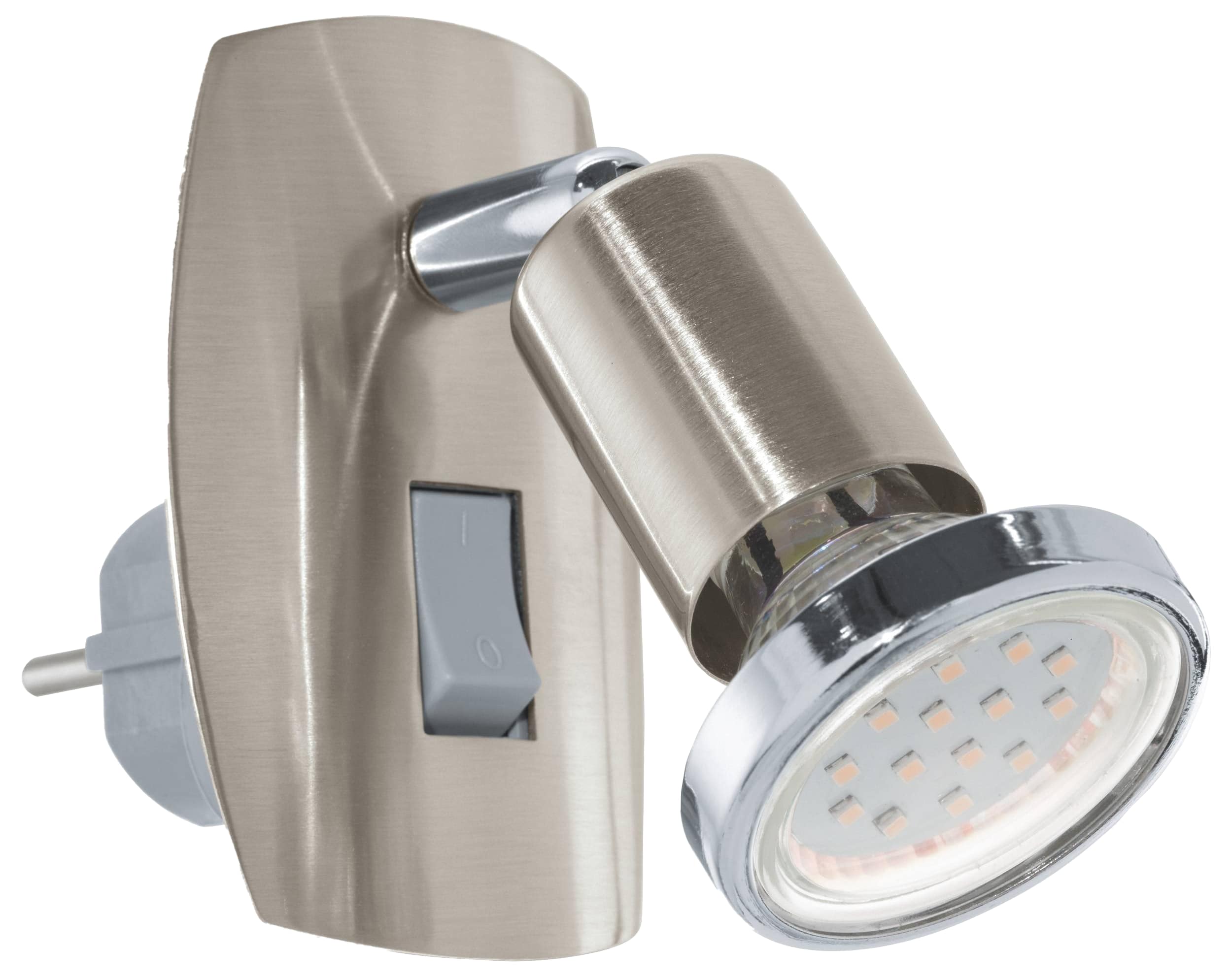 EGLO LED-Steckerspot Mini 4, 92924 nickel-matt, GU10, 2,8 W, 3000 K EGLO LED-Steckerspot Mini 4, 92924 nickel-matt, GU10, 2,8 W, 3000 K