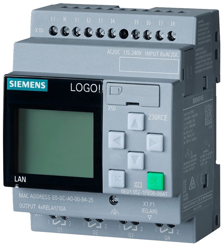 SIEMENS SPS-Steuerungsmodul LOGO! 230 RCE, 6ED1052-1FB08-0BA2 Siemens SPS-Steuerungsmodul LOGO! 230 RCE, 6ED1052-1FB08-0BA2