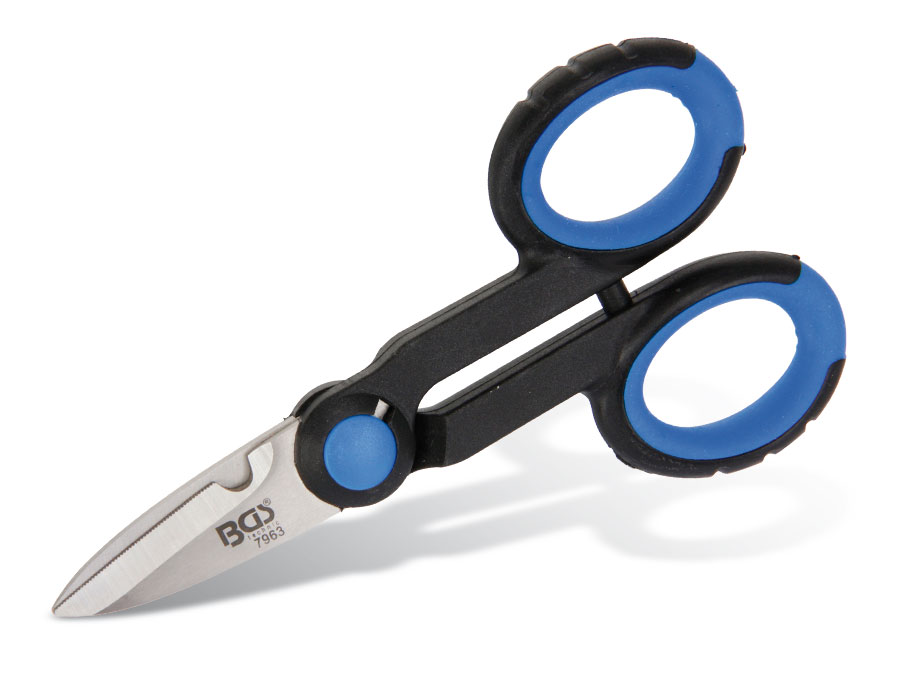 BGS TECHNIC Elektriker-Schere, 7963, 145 mm BGS TECHNIC Edelstahl-Schere (Elektriker-Schere), 145 mm