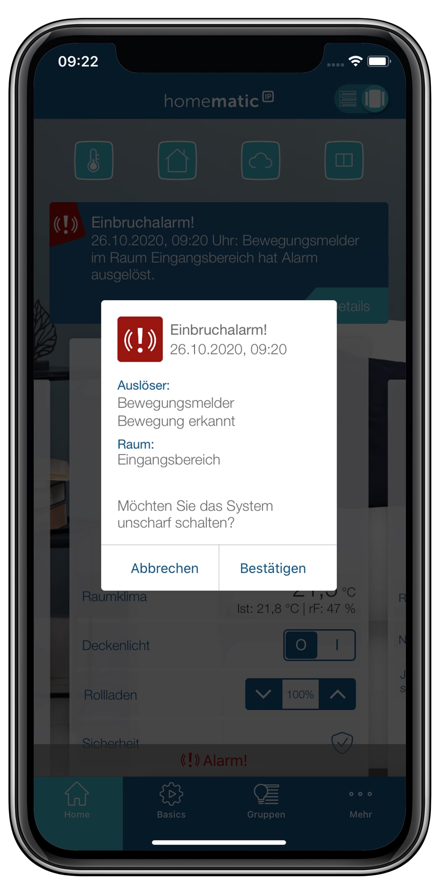 HOMEMATIC IP Smart Home 142722A0 Bewegungsmelder, weiß