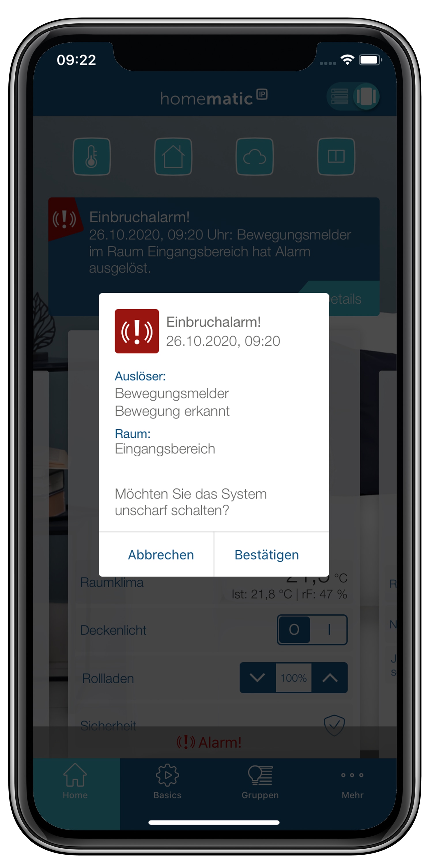 HOMEMATIC IP Smart Home 142722A0 Bewegungsmelder, weiß