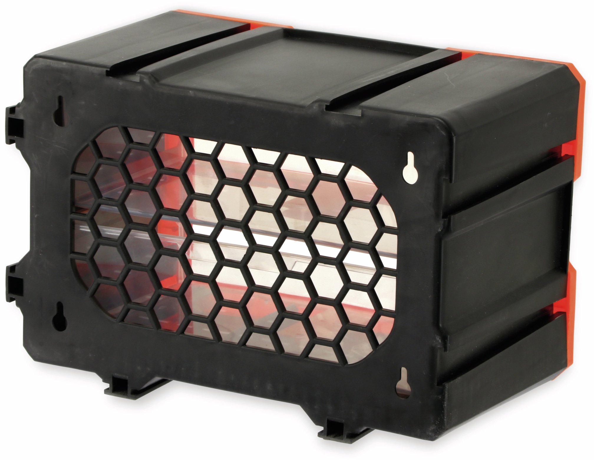 DAYTOOLS Werkzeugbox TW2020, Kunststoff,2-teilig, schwarz/orange