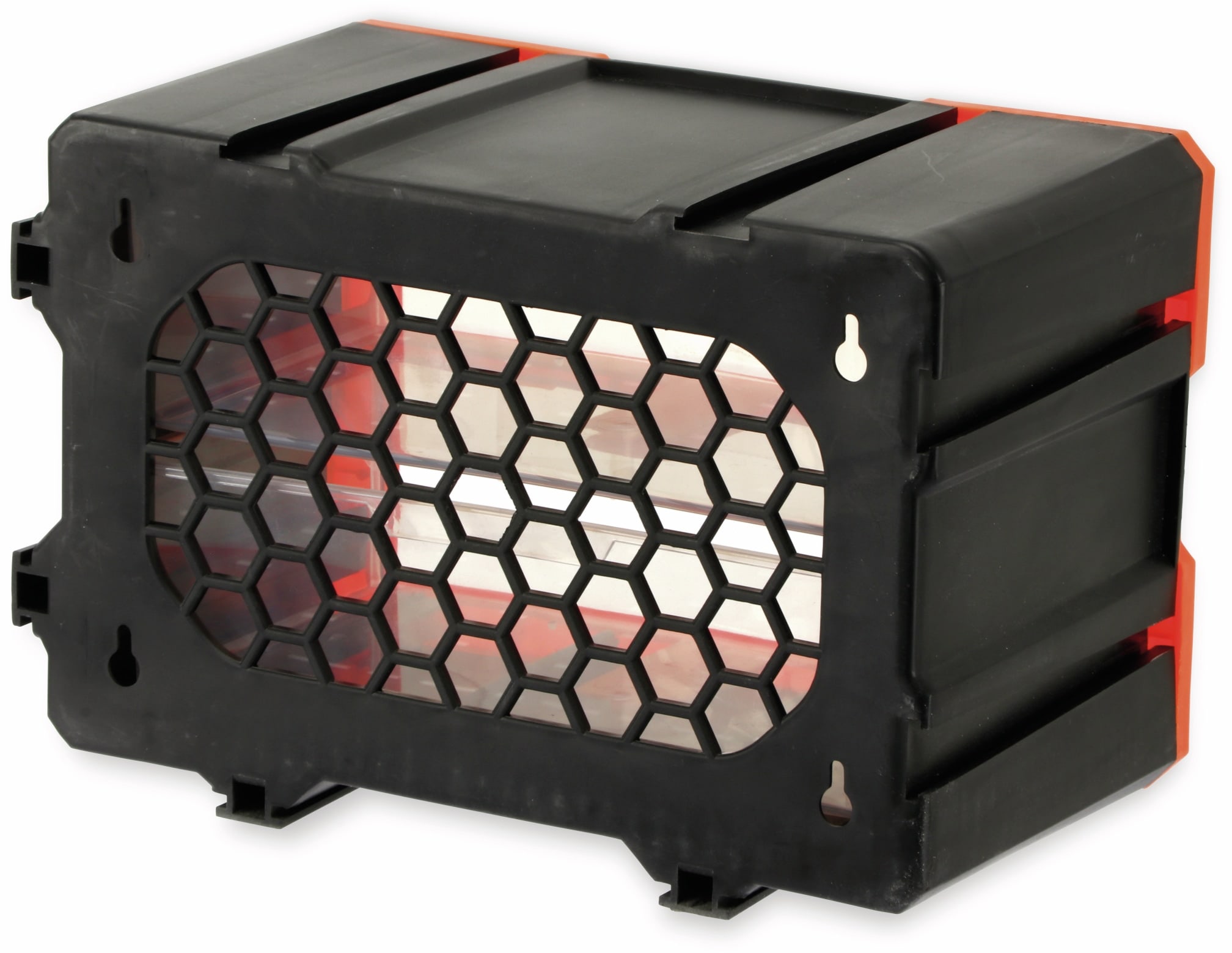 DAYTOOLS Werkzeugbox TW2020, Kunststoff,2-teilig, schwarz/orange