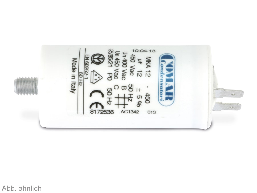 COMAR Motorkondensator, 5µF, 450V, 6,3mm