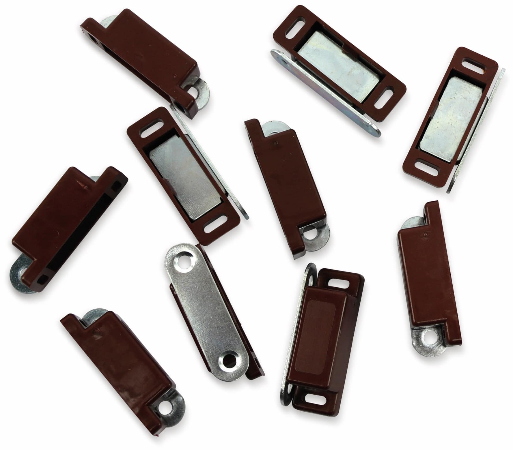Magnetverschluss, 45x17x14 mm, braun, 10 Stück