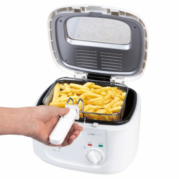 CLATRONIC Fritteuse 2,5L (Öl) FR 3771, antihaftbeschichtet, Cool Toch, 1800W, weiß CLATRONIC Fritteuse 2,5L (Öl) FR 3771, antihaftbeschichtet, Cool Toch, 1800W, weiß
