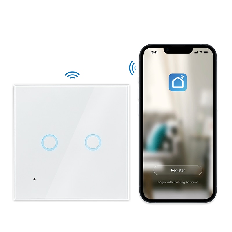 LOGILINK Wi-Fi Smart Wandschalter SH0112, 2-fach LOGILINK Wi-Fi Smart Wandschalter SH0112, 2-fach