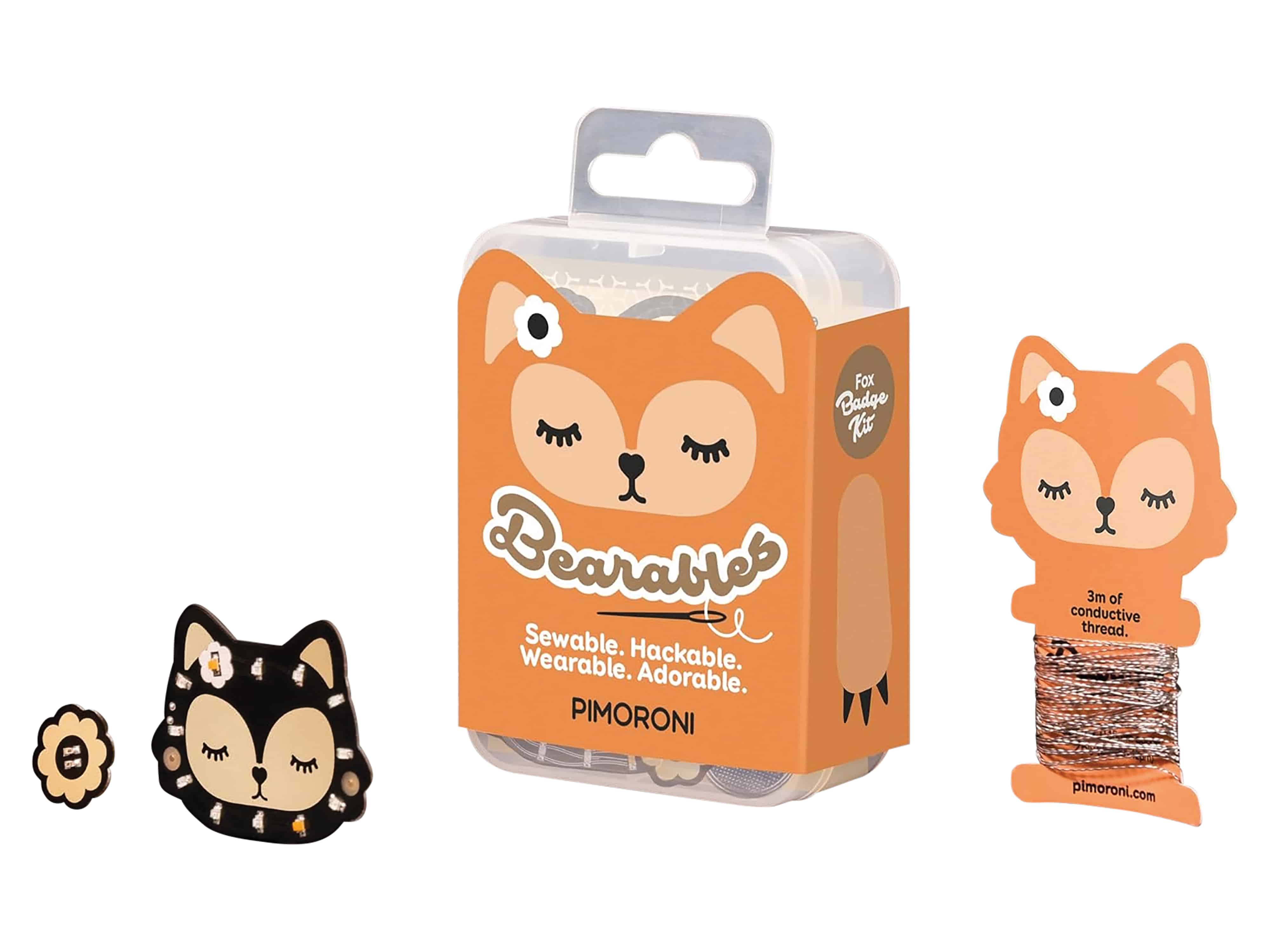 PIMORONI Bearables Fox Kit mit bunten LED-Ansteckern