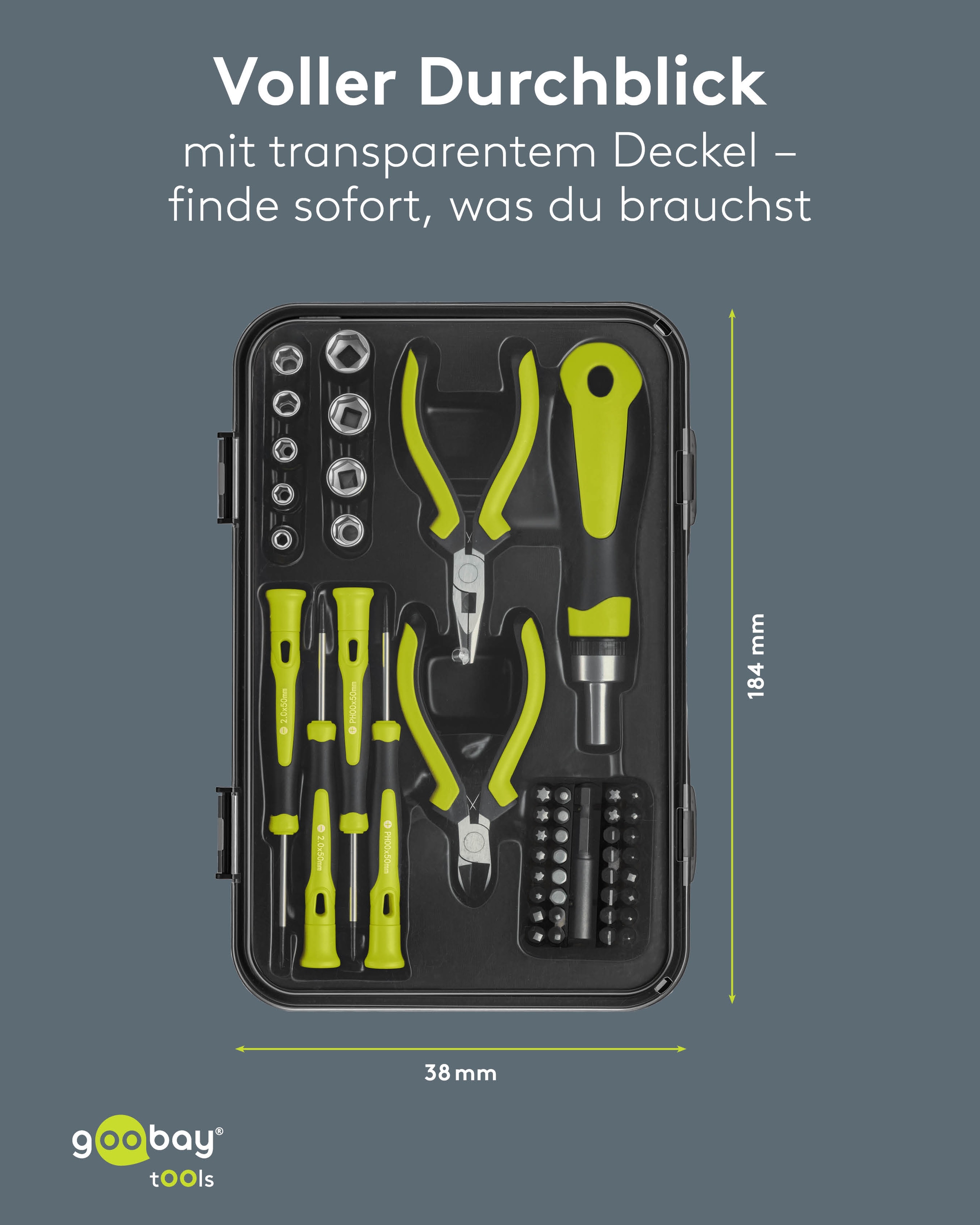GOOBAY TOOLS Werkzeug-Set Advanced, 77846, 49-teilig