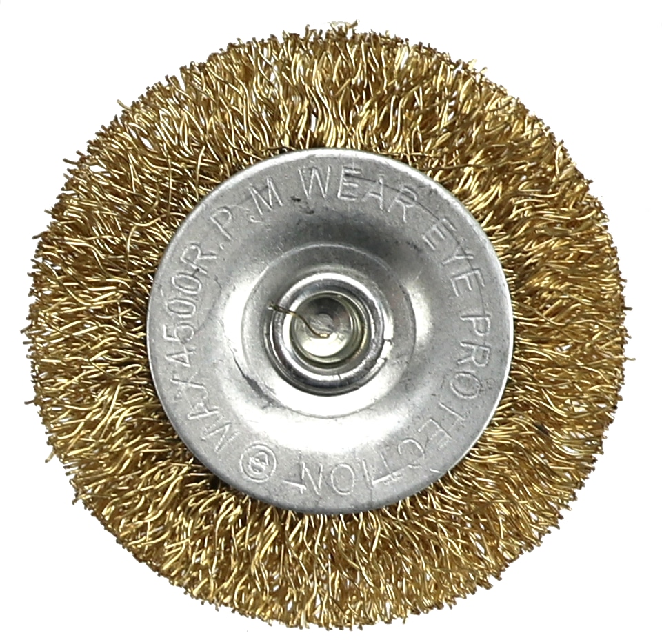 EUROTOOLS Topfbürsten Set, für Bohrmaschine und Akkuschrauber, Vermessingt